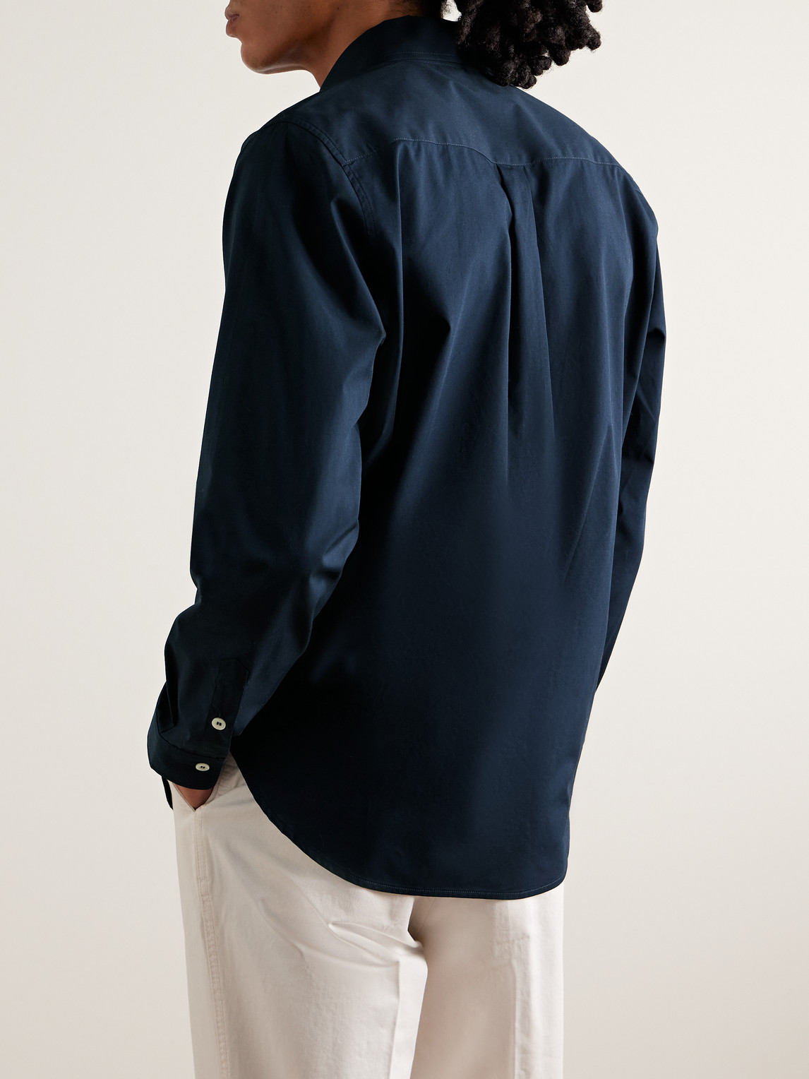 Button-Down Collar Cotton-Poplin Shirt