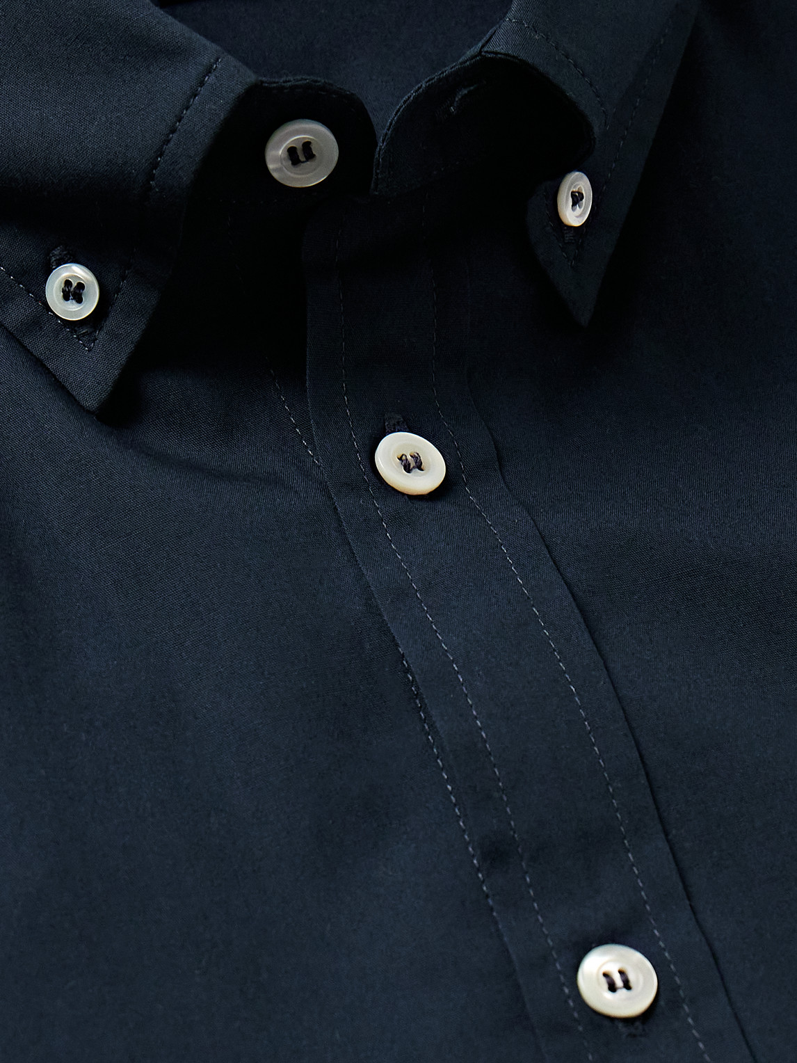 Button-Down Collar Cotton-Poplin Shirt