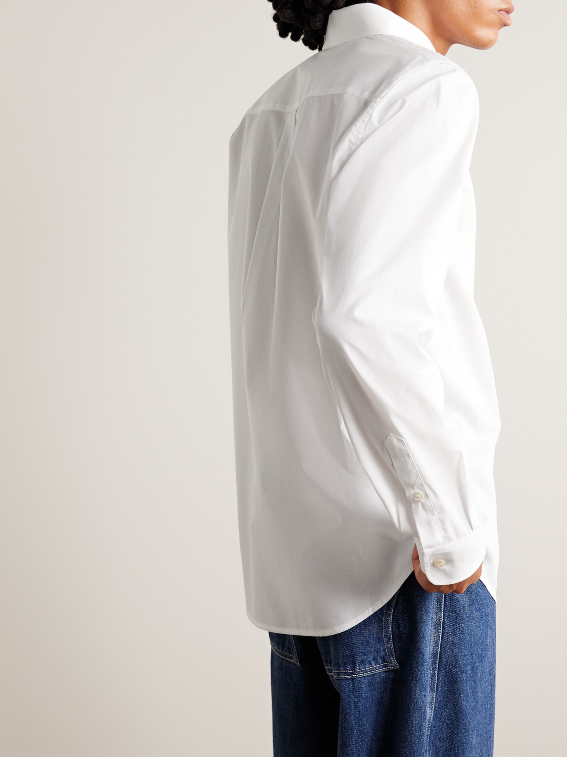 Button-Down Collar Cotton-Poplin Shirt