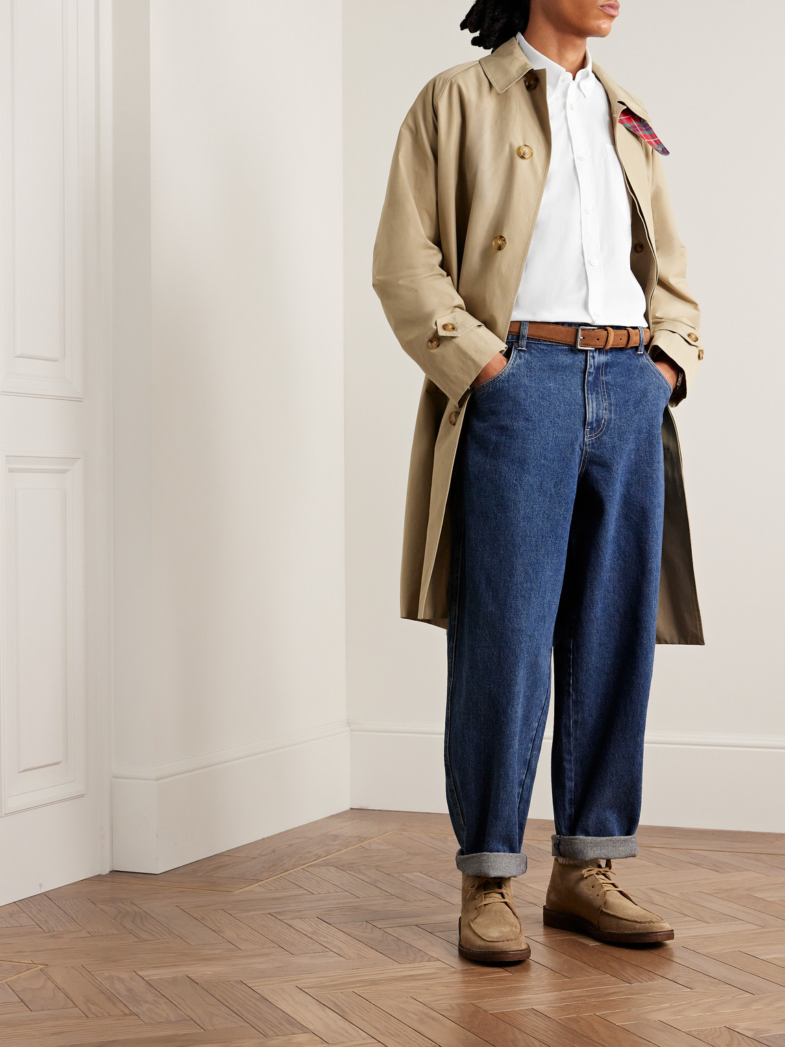 Button-Down Collar Cotton-Poplin Shirt