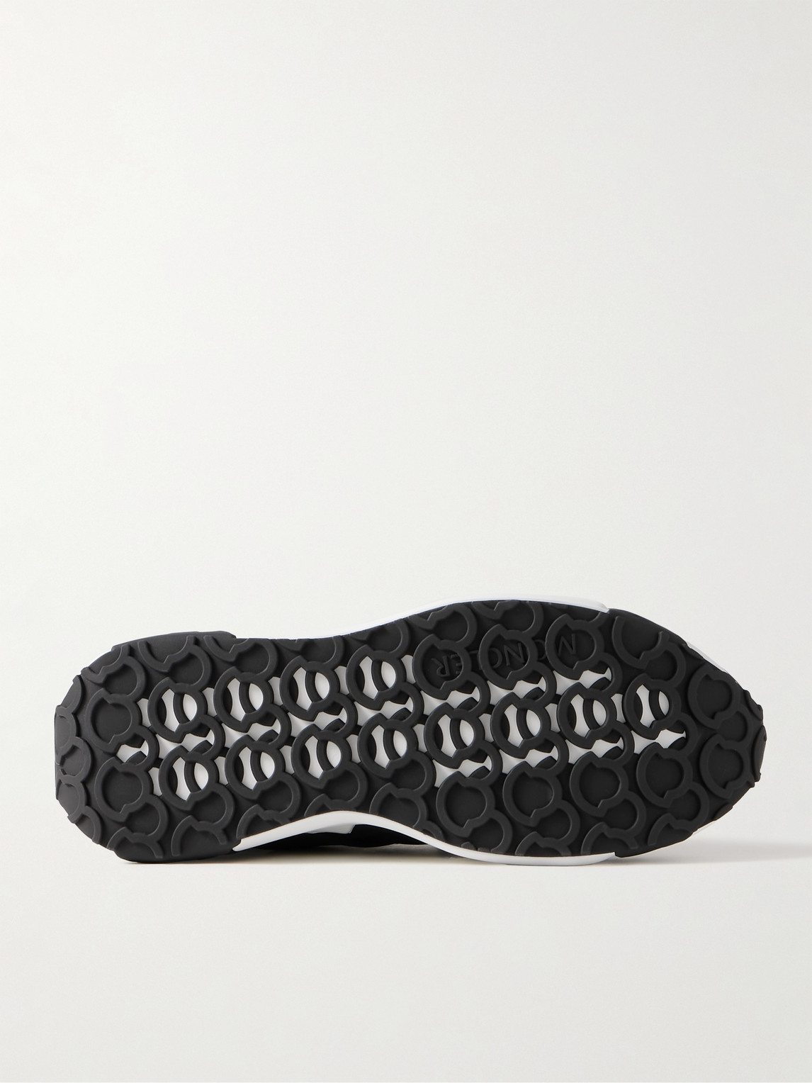 Moncler Lunarove Rubber And Leather-trimmed Neoprene Sneakers In Black