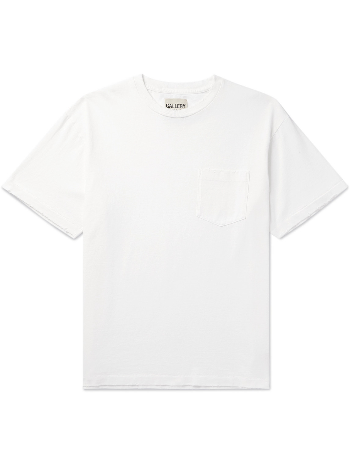Gallery Dept. Distressed Cotton-jersey T-shirt In White