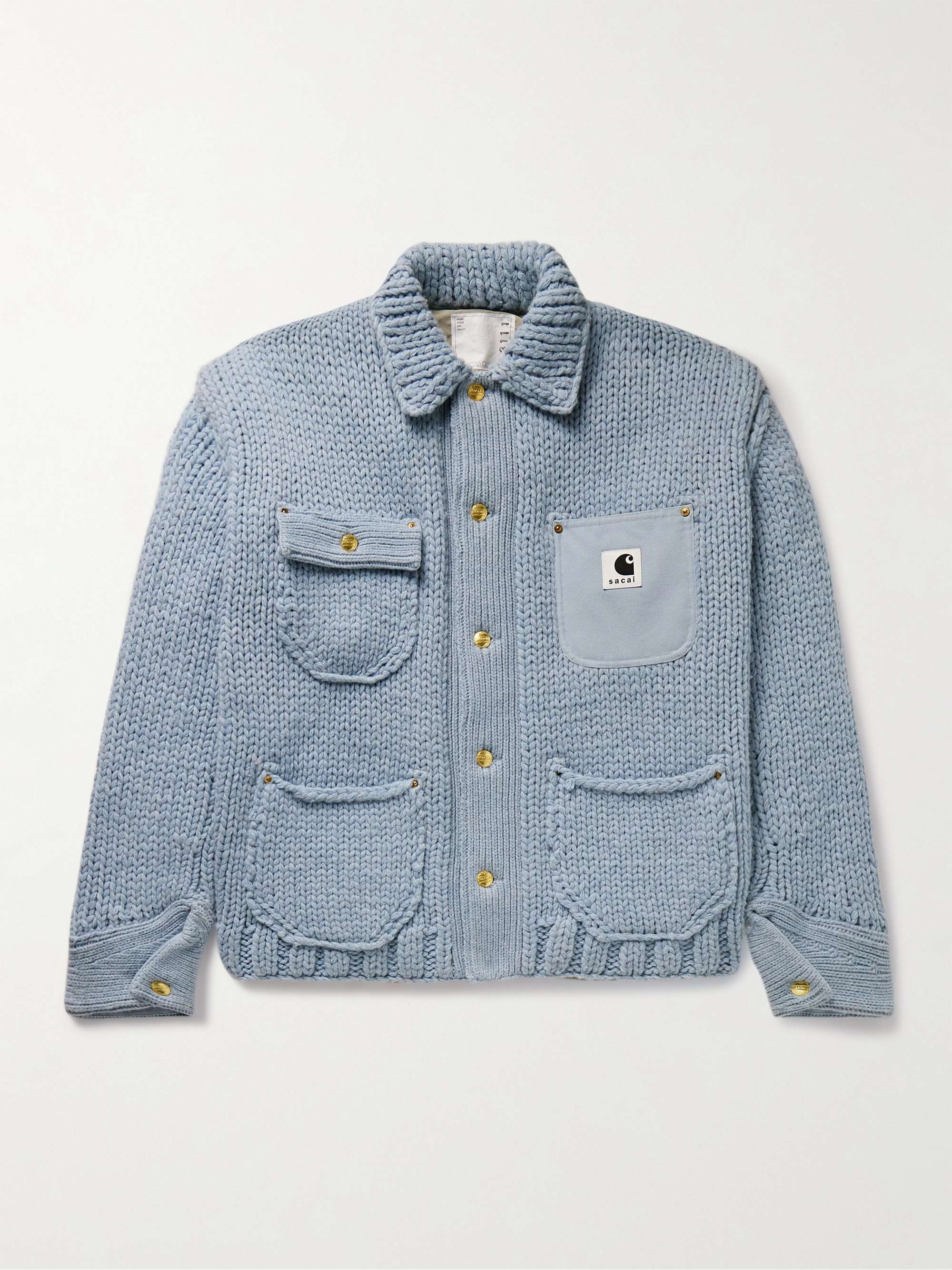 SACAI + Carhartt WIP Michigan Canvas-Trimmed Wool-Blend Overshirt