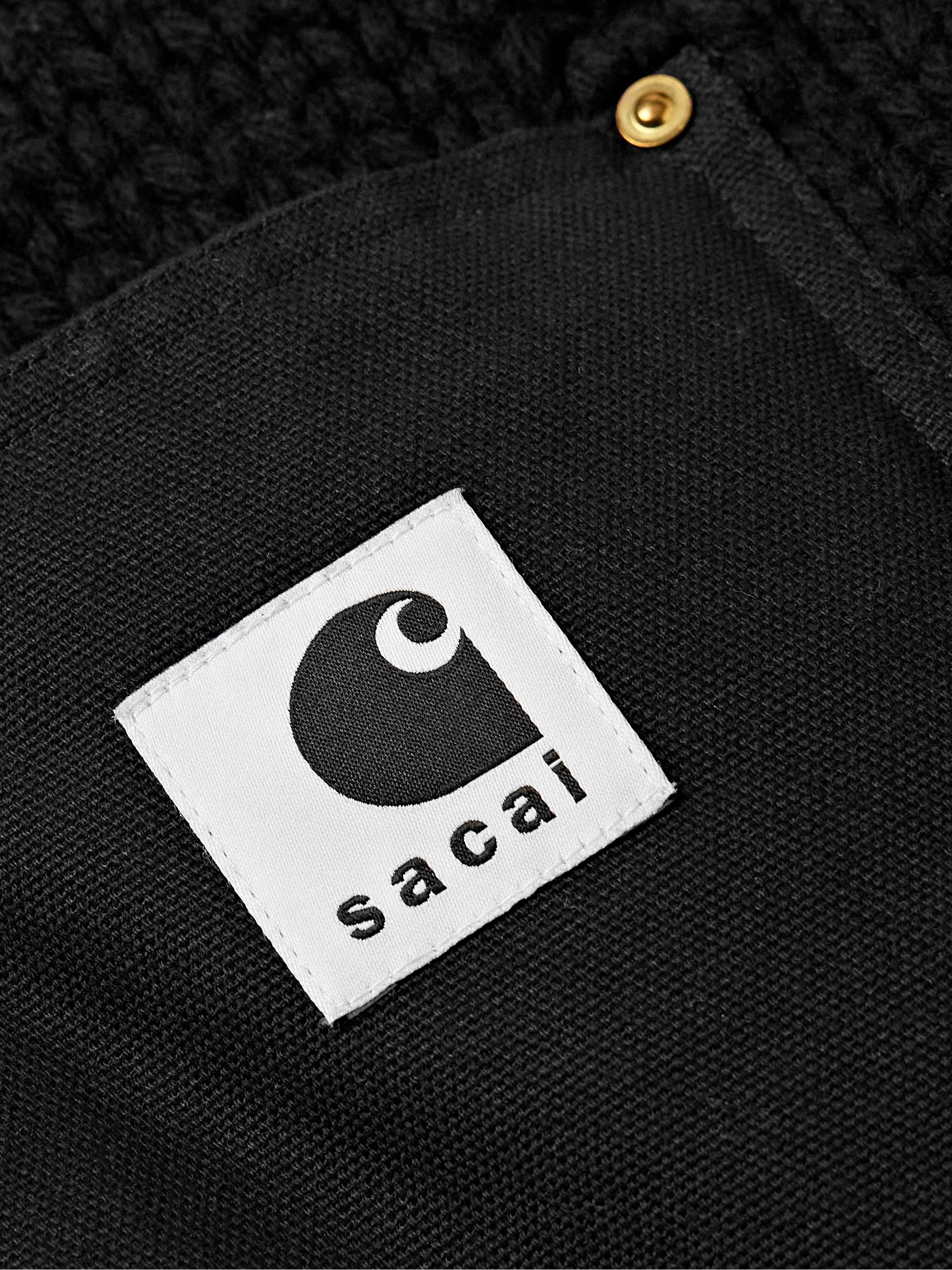 SACAI + Carhartt WIP Michigan Canvas Trimmed Wool Blend Overshirt