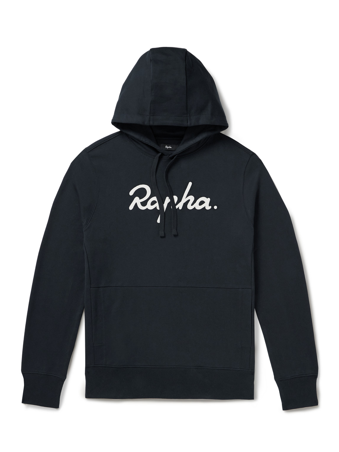 Rapha Slim-fit Logo-embroidered Cotton-jersey Hoodie In Black