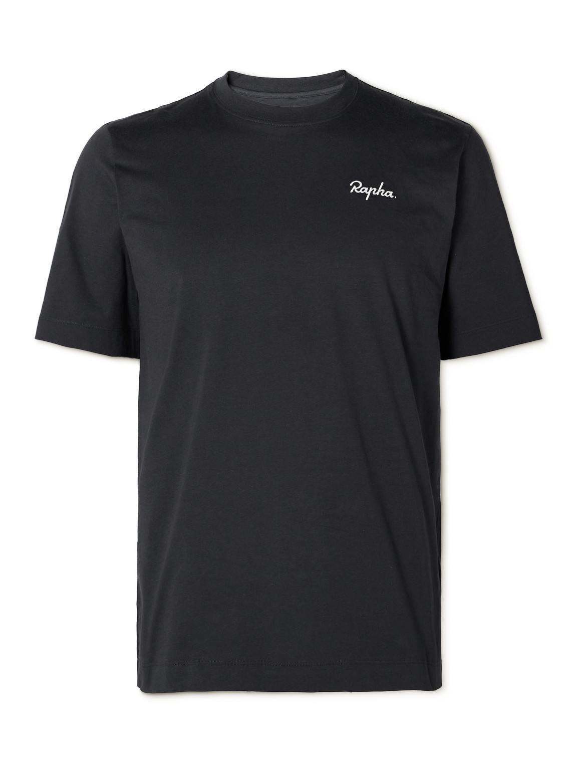 Rapha Logo-embroidered Cotton-jersey T-shirt In Black