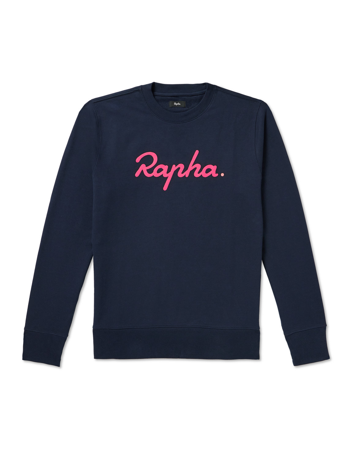 Rapha Logo-embroidered Cotton-jersey Sweatshirt In Blue