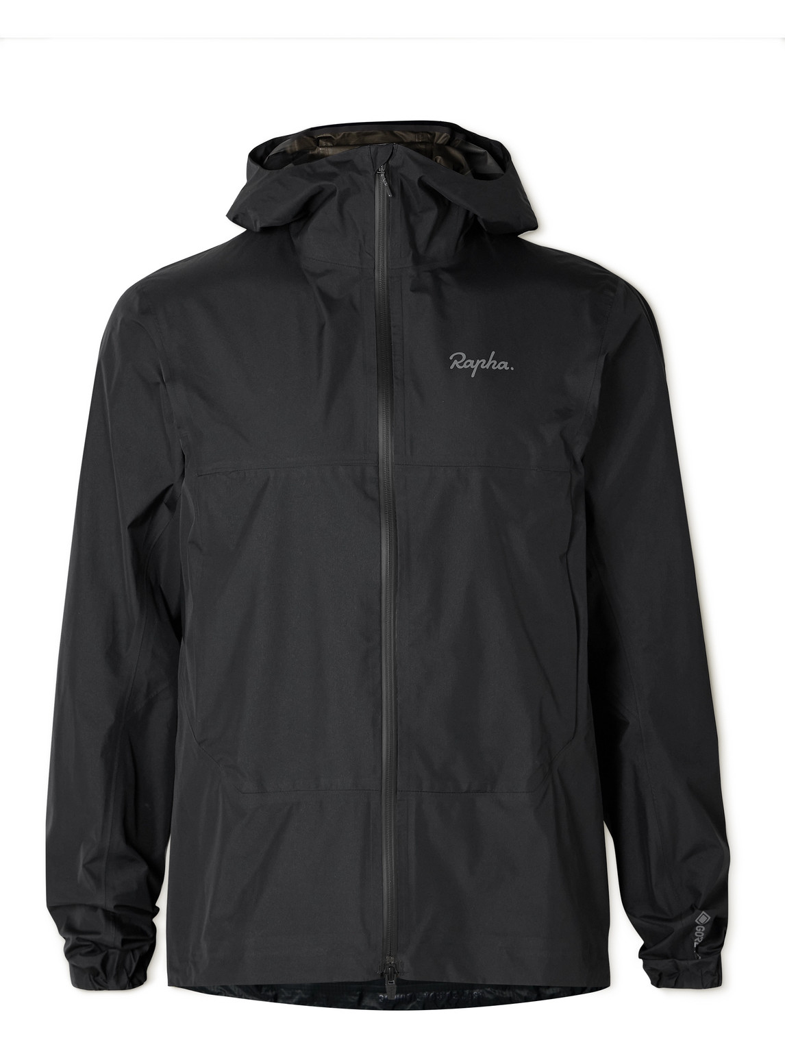 Rapha Explore Logo-print Gore-tex® Hooded Cycling Jacket In Black
