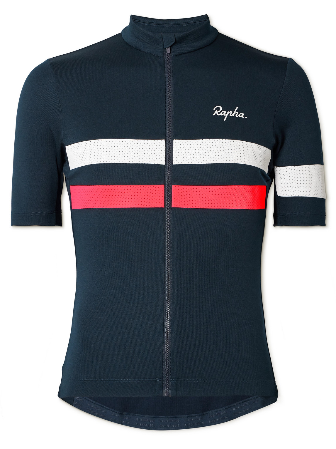 Rapha Brevet Logo-print Mesh-panelled Recycled Cycling Jersey In Blue
