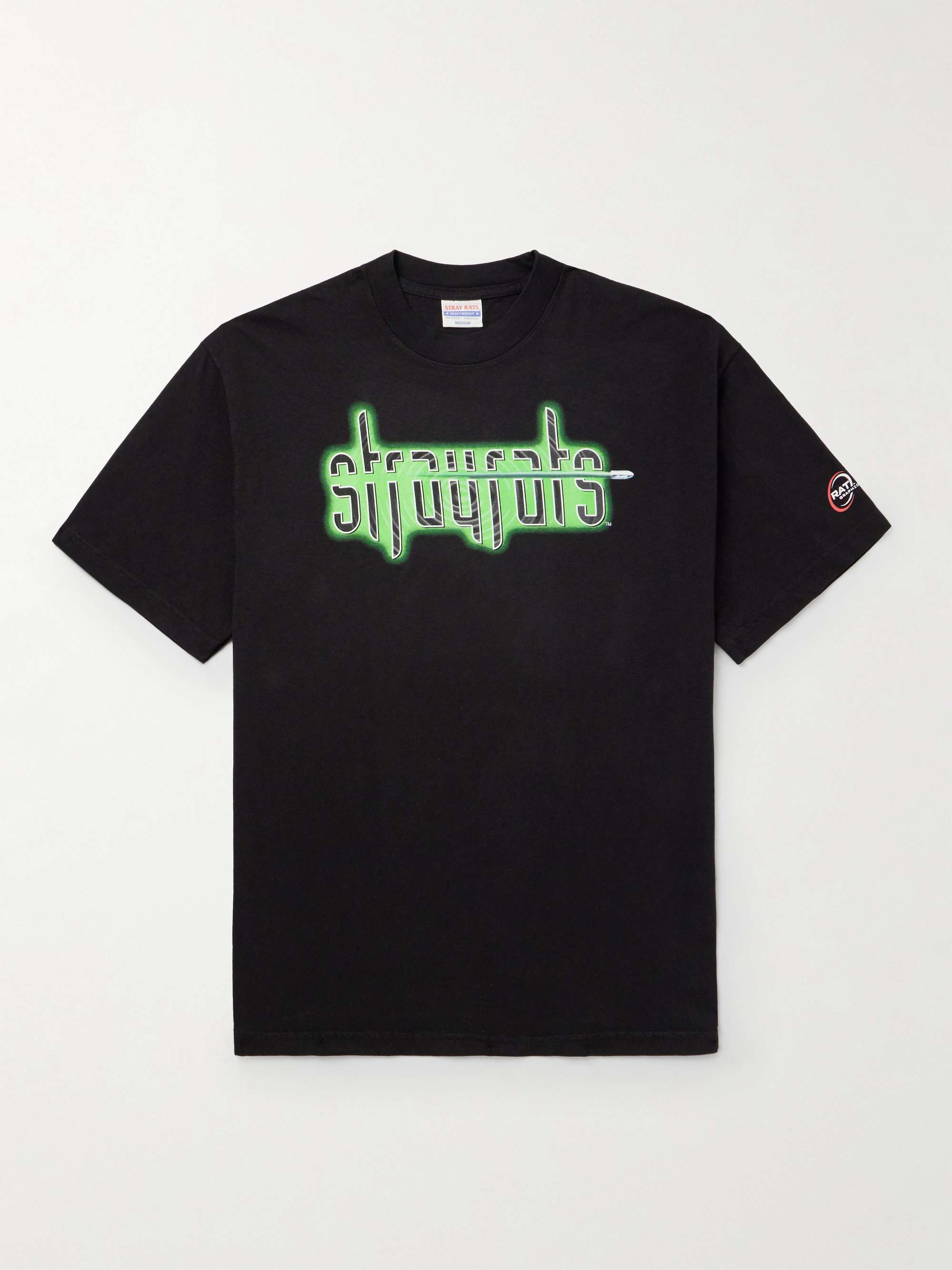 STRAY RATS Silence Logo-Print Cotton-Jersey T-Shirt for Men | MR PORTER