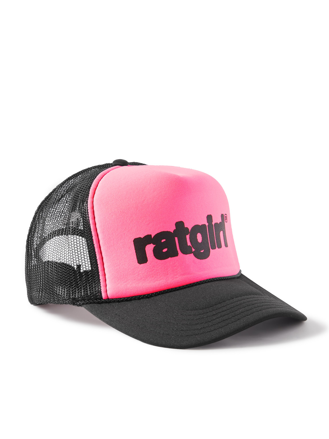 Ratgirl Logo-Print Scuba and Mesh Trucker Cap