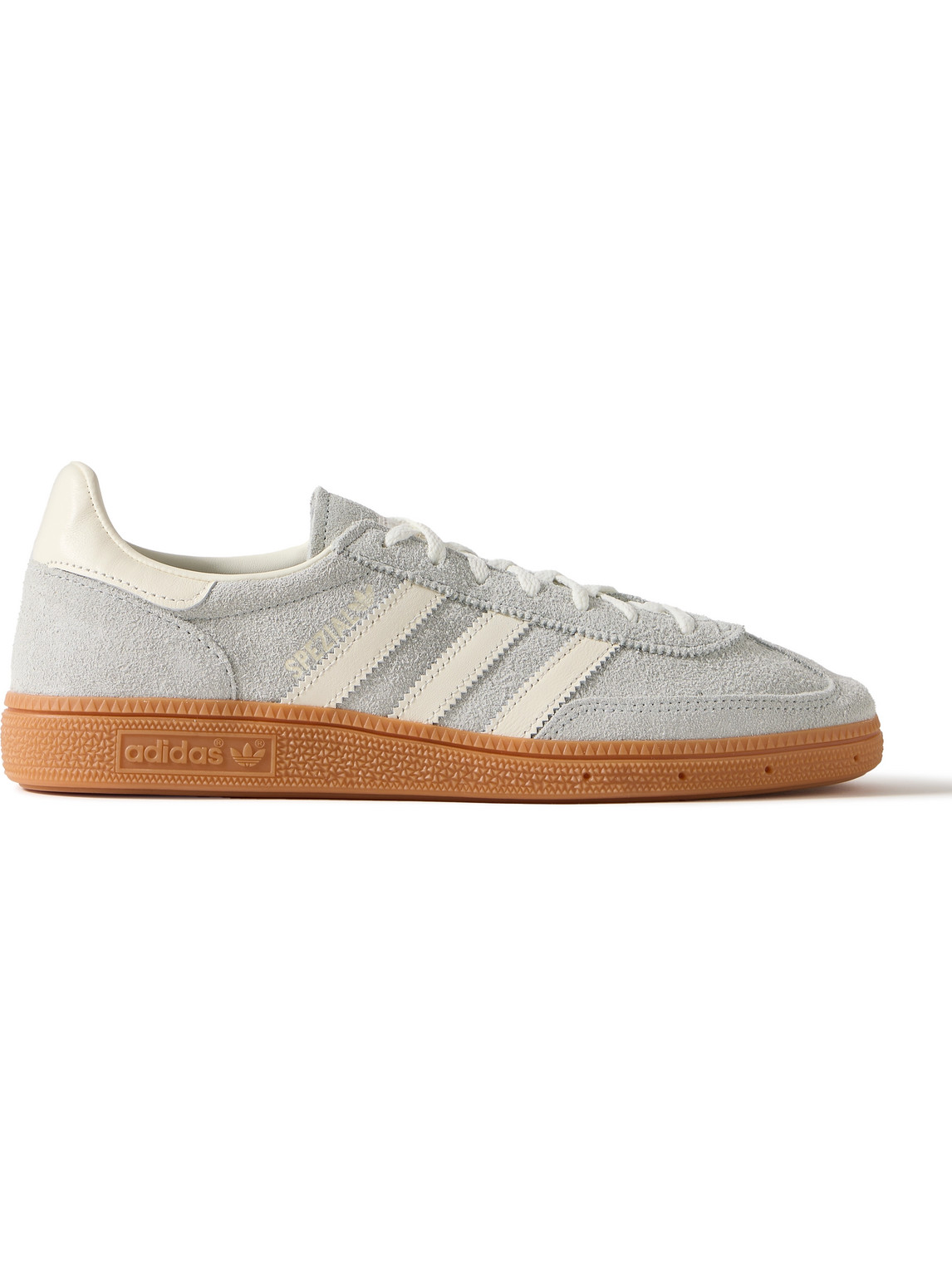 Shop Adidas Originals Handball Spezial Leather-trimmed Suede Sneakers In Gray