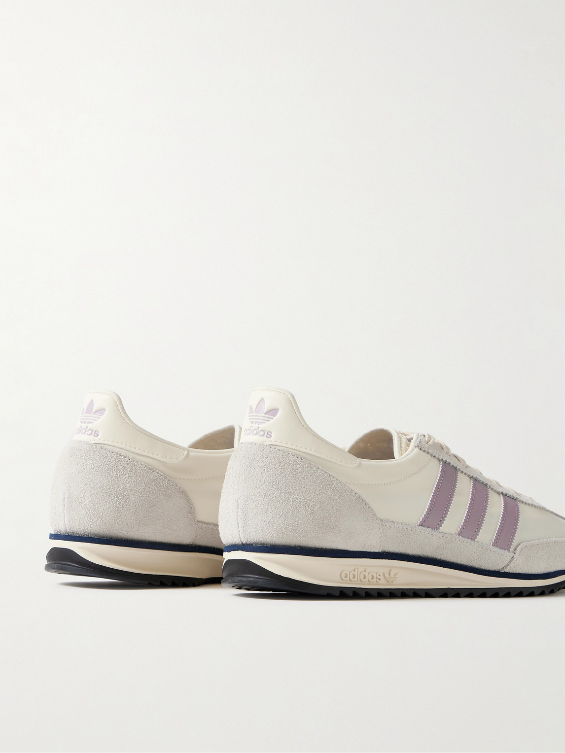 Shop Adidas Originals Sl 72 Suede And Leather-trimmed Nylon Sneakers In Neutrals