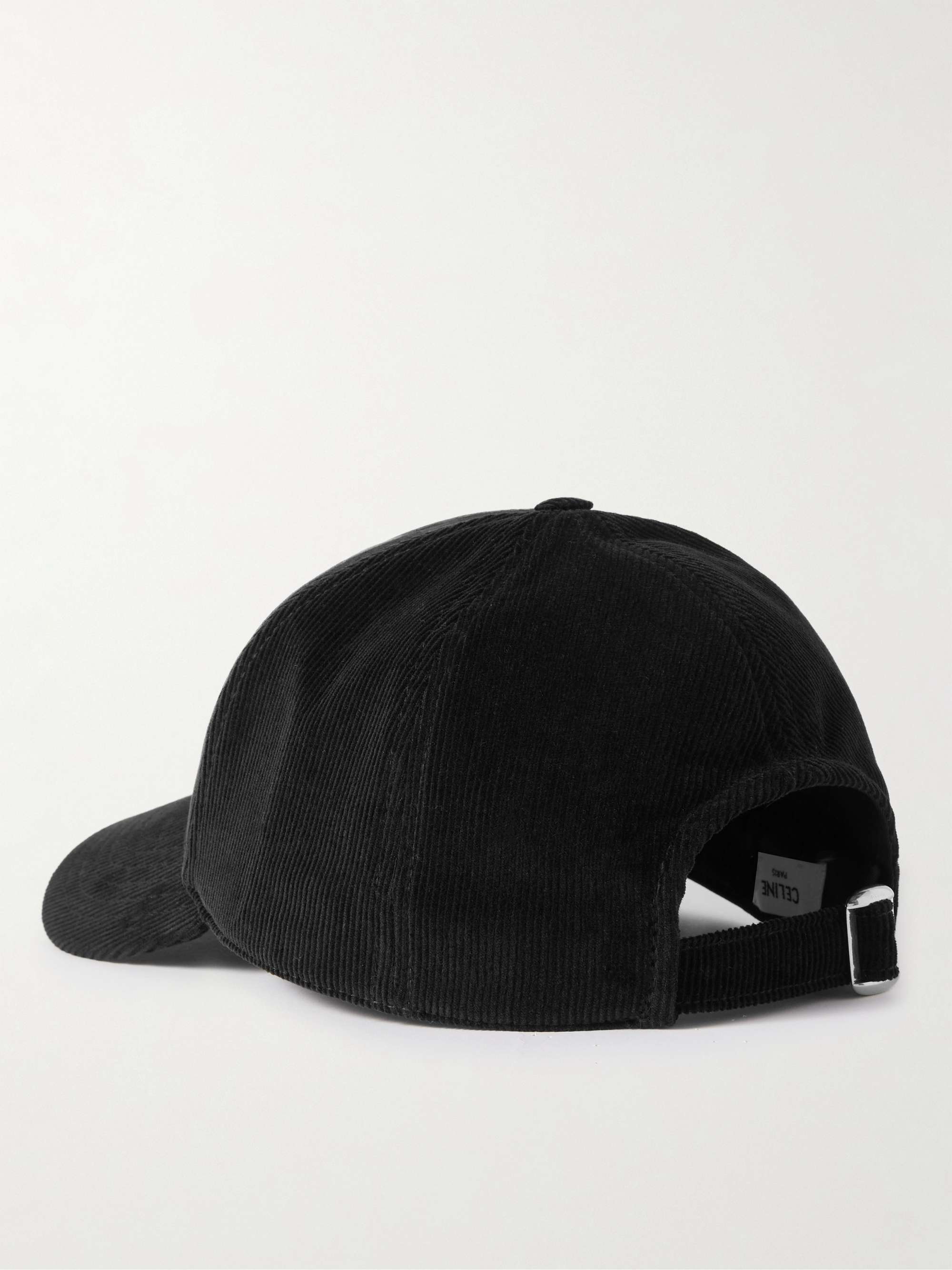 CELINE HOMME Logo-Embroidered Cotton-Corduroy Baseball Cap for Men | MR ...