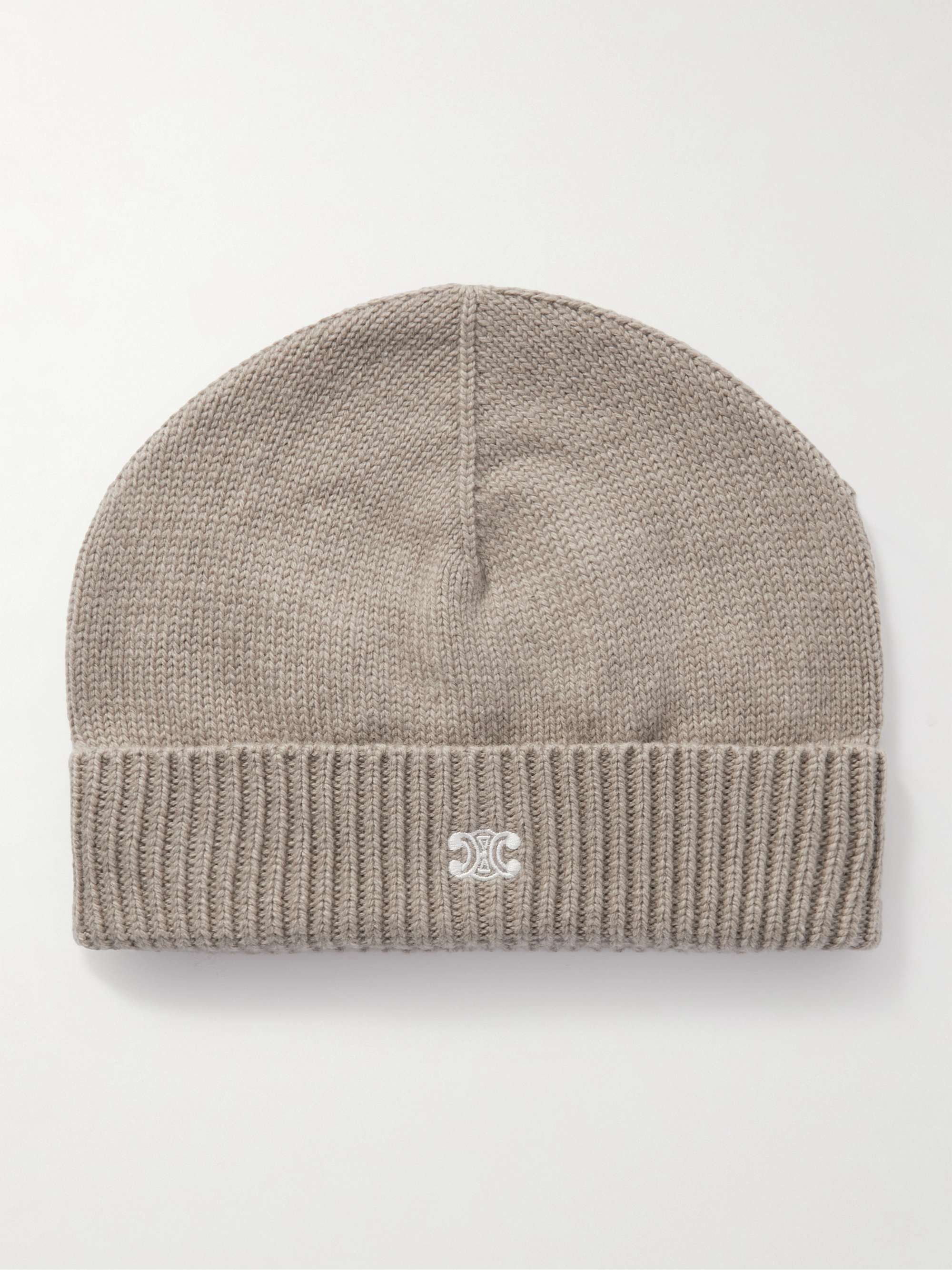 Logo-Embroidered Wool and Cashmere-Blend Beanie