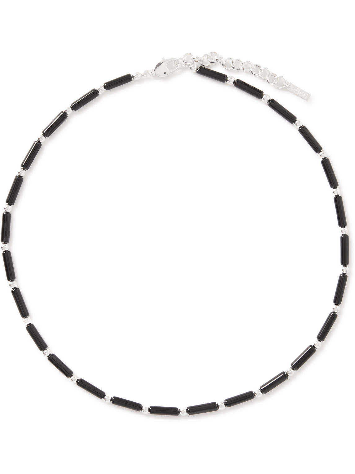 Eliou Erec Silver Onyx Necklace In Black