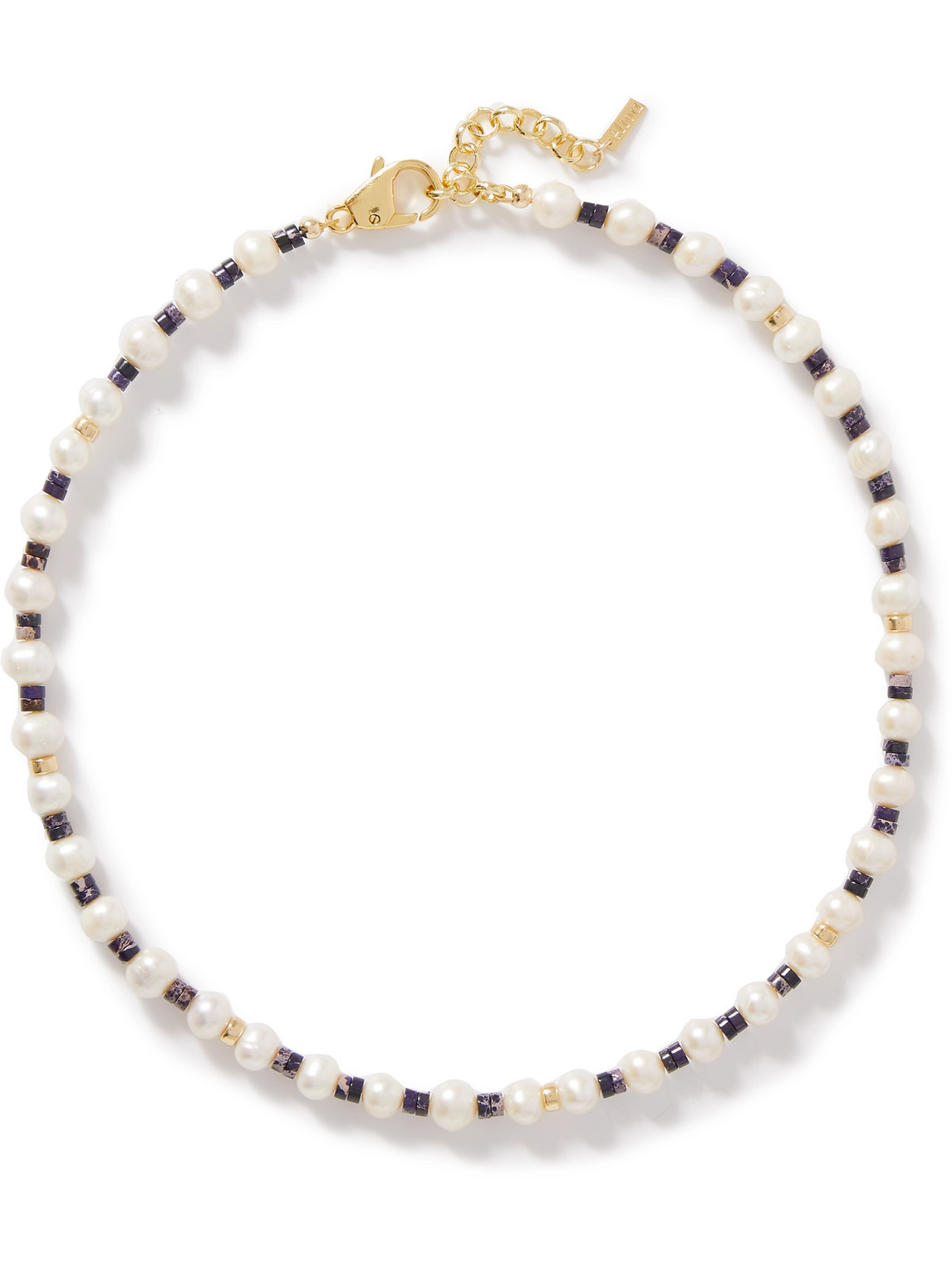 éliou Fern Gold-Plated, Heishi, Jade and Freshwater Pearl Necklace
