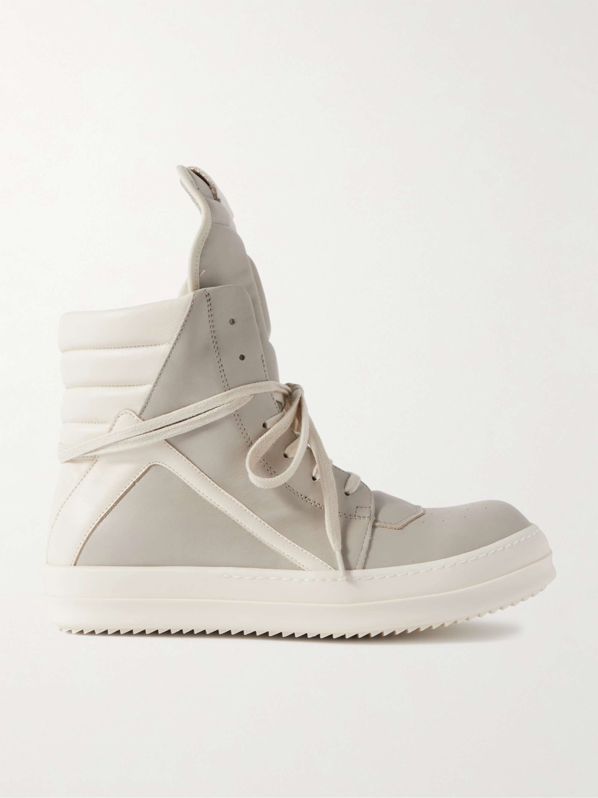 RICK OWENS Geobasket Leather High-Top Sneakers for Men | MR PORTER