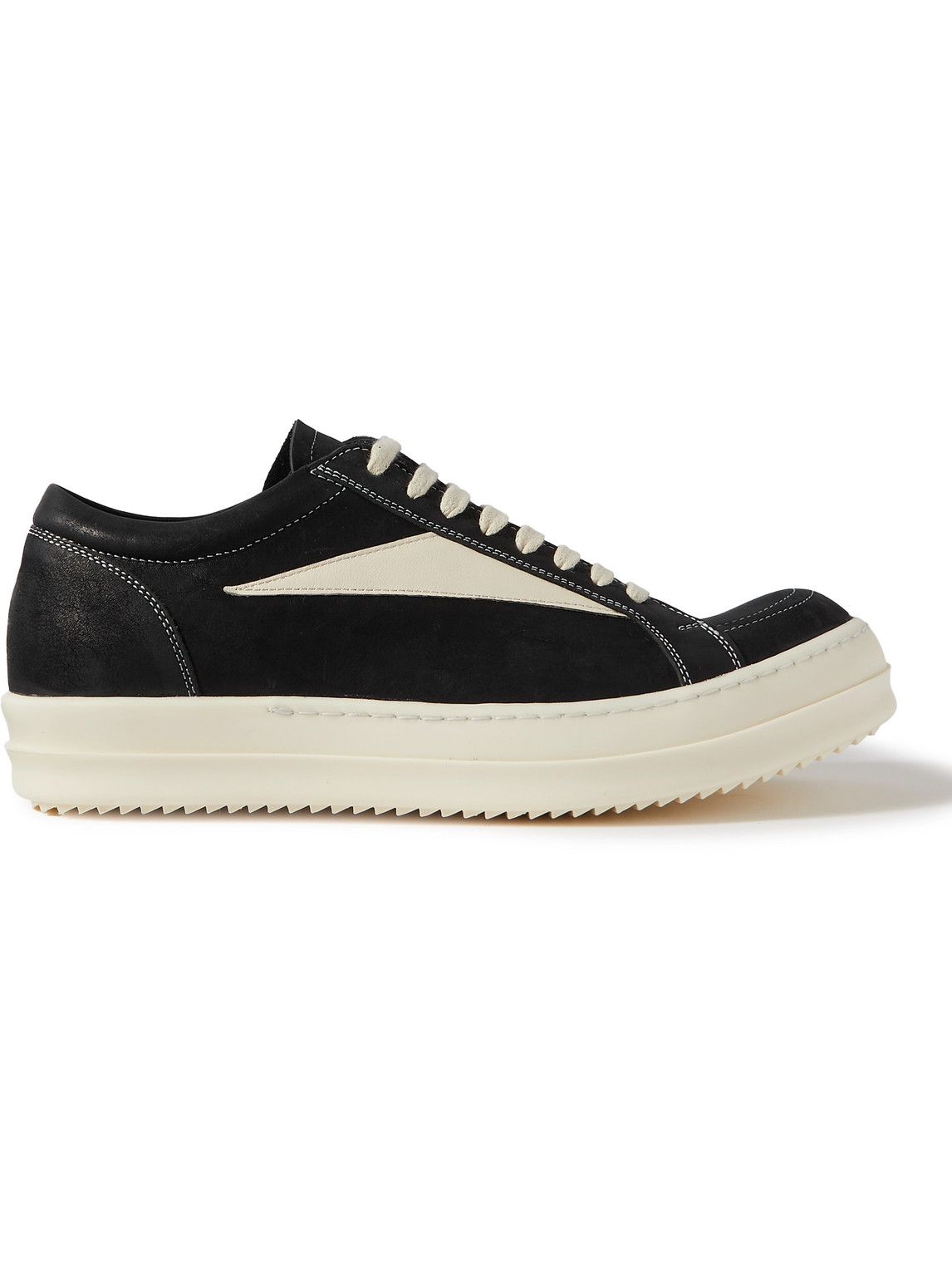 Rick Owens Vintage Leather Trainers In Black