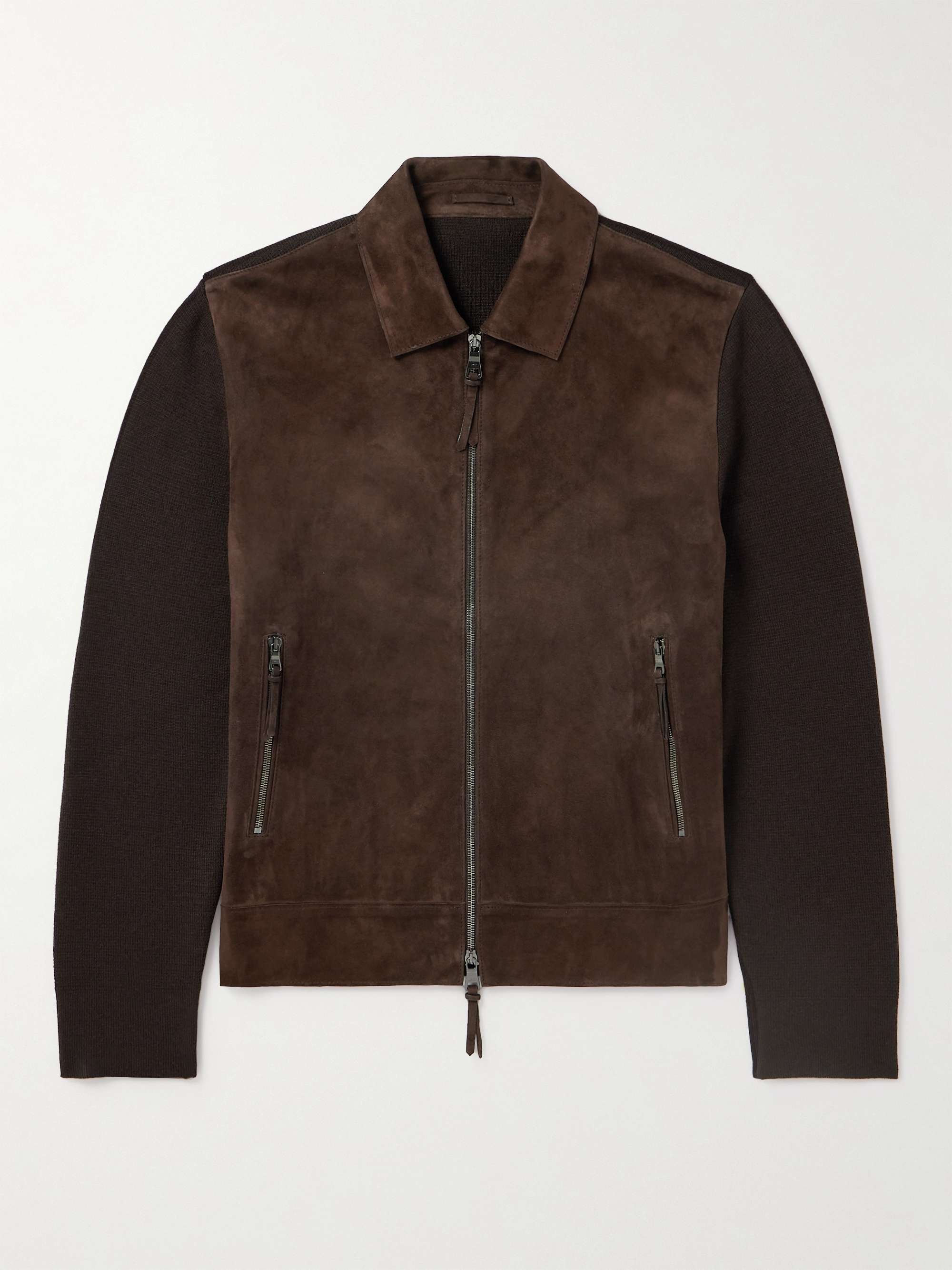 MR P. Merino Wool and Suede Blouson Jacket for Men | MR PORTER