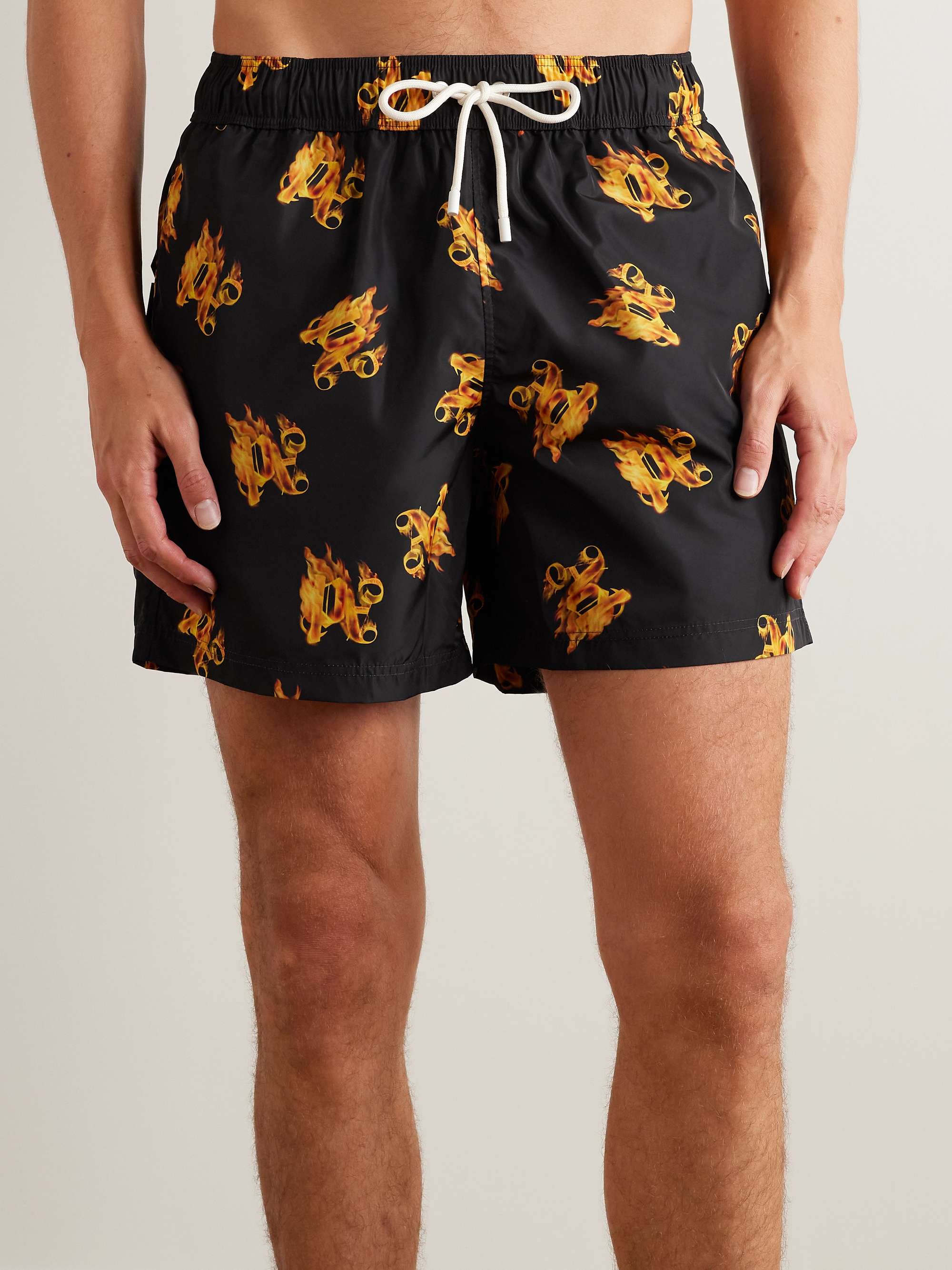 logo-print water shorts