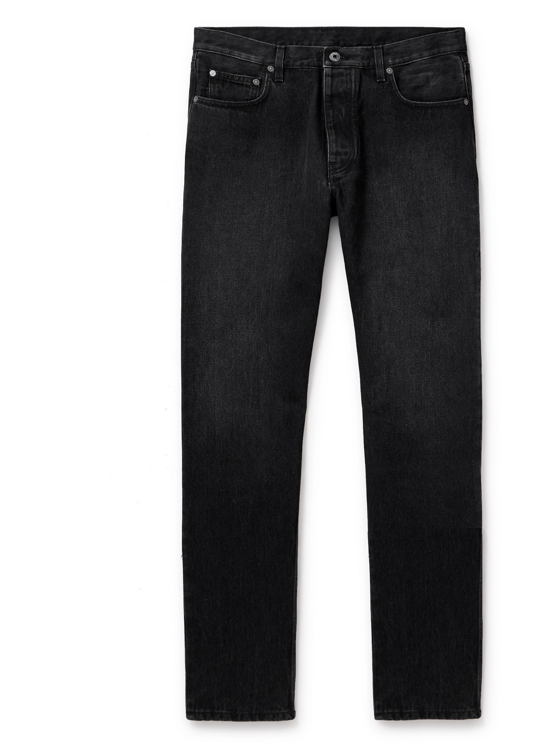 Off-white Off White Man Black Denim Jeans In Black