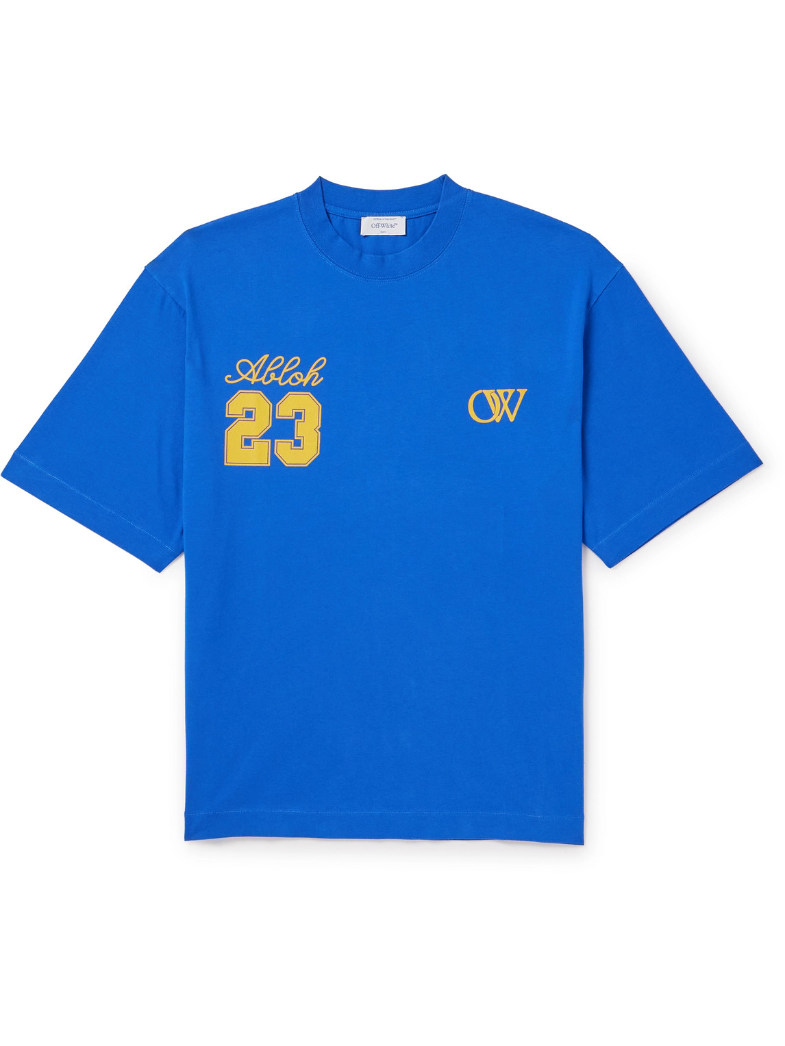 Shop Off-white Skate Logo-print Cotton-jersery T-shirt In Blue