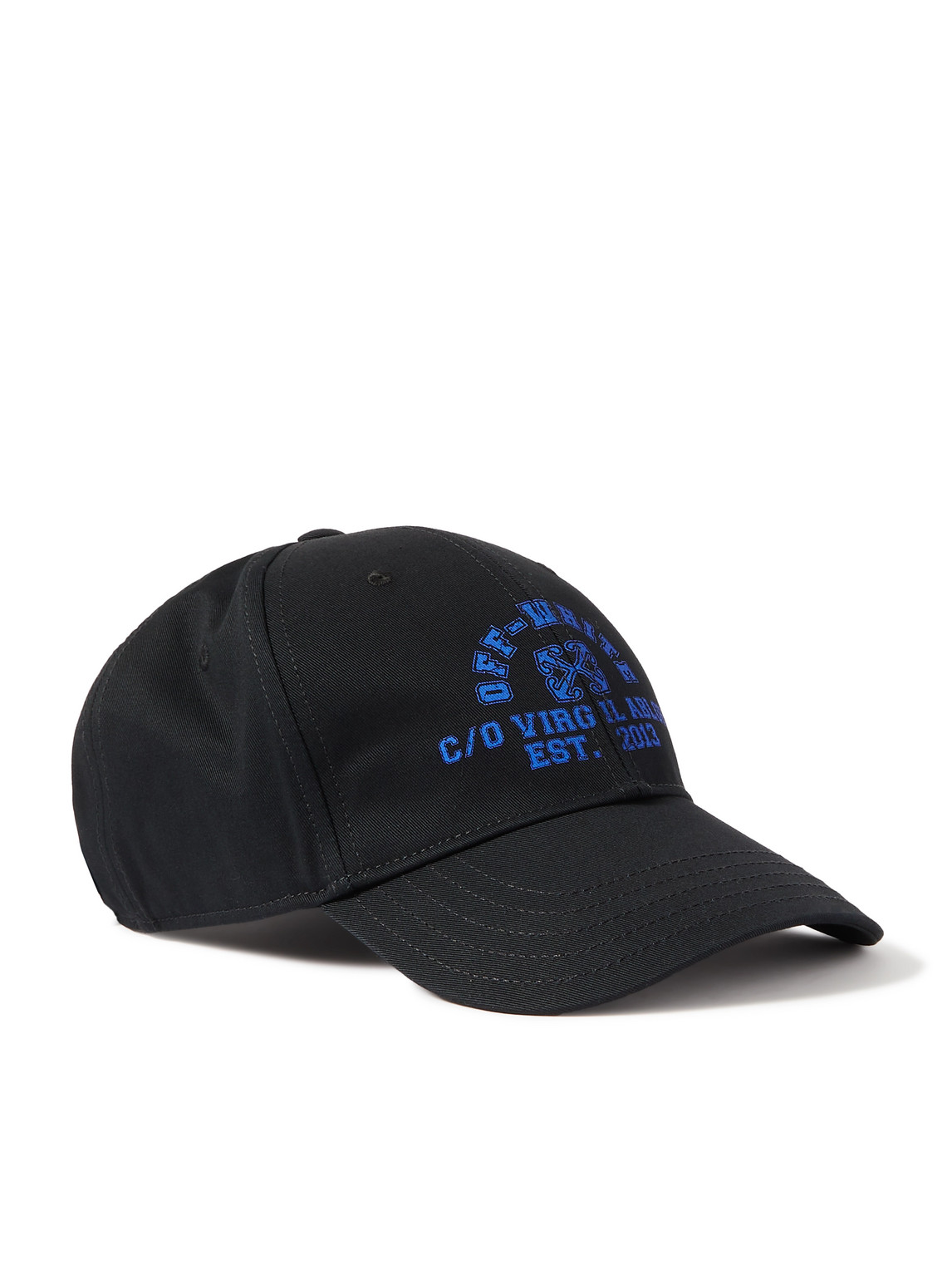 Off-white Logo-print Cotton-twill Baseball Cap In Blue