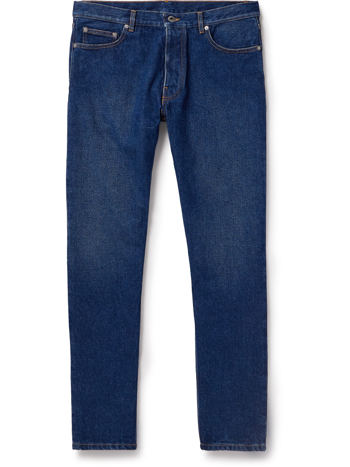Off-white Straight-leg Jeans In Medium Blue