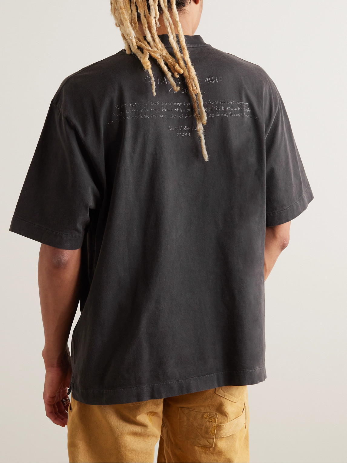 Shop Off-white Mary Skate Printed Cotton-jersey T-shirt In Black
