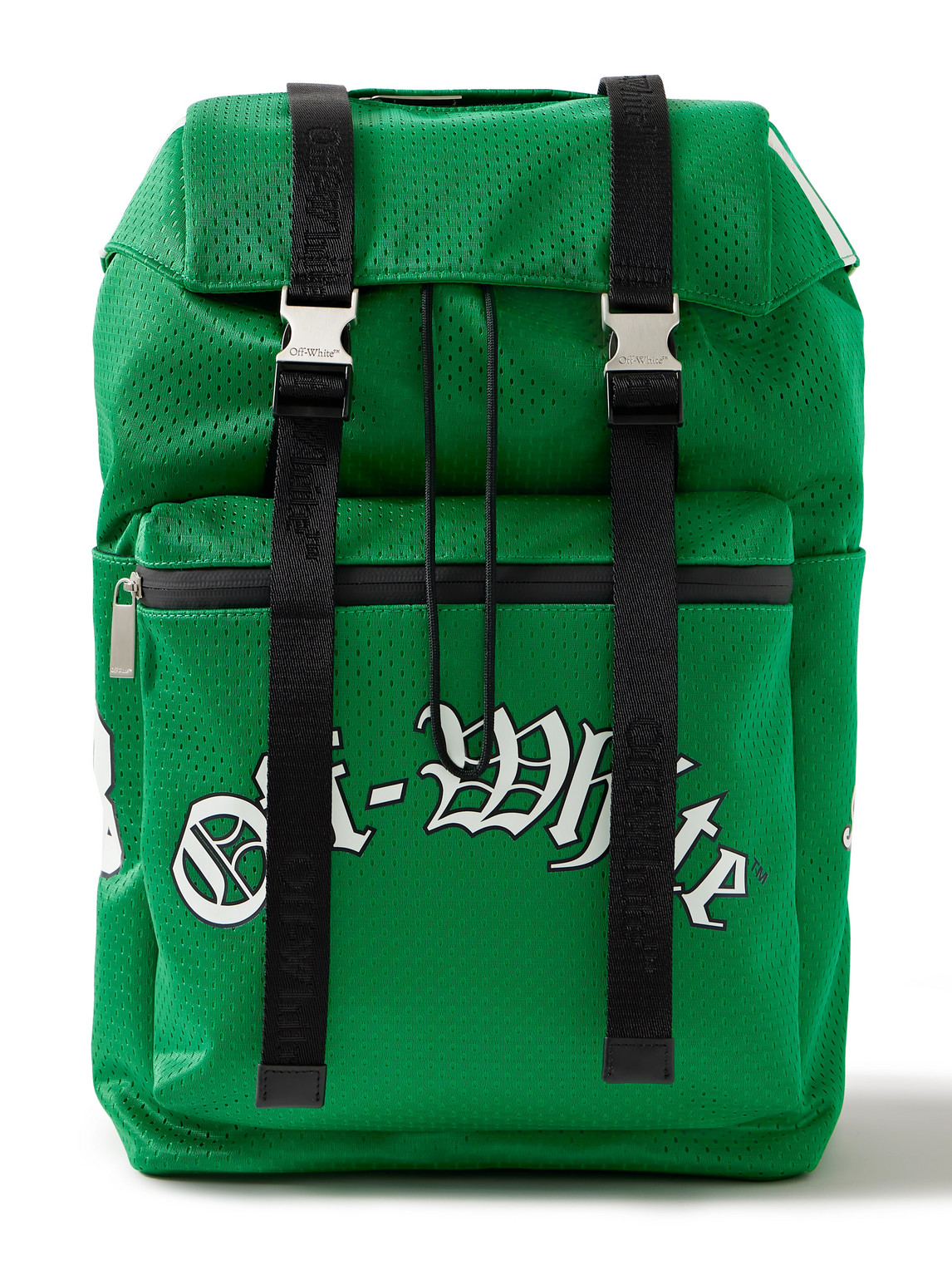 Off-white Outdoor Hike Logo-print Mesh Backpack In Green