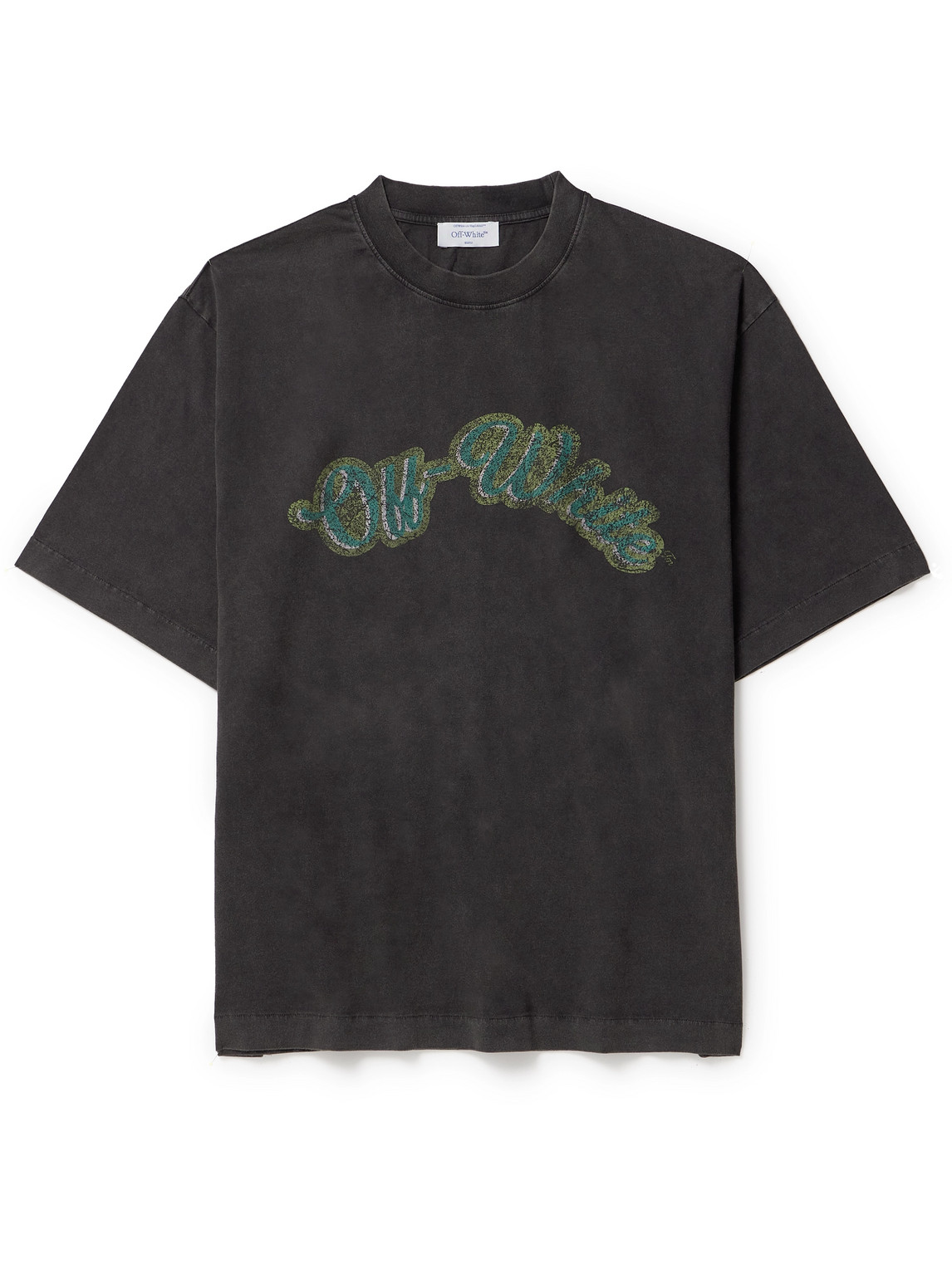 Shop Off-white Bacchus Printed Cotton-jersey T-shirt In Black