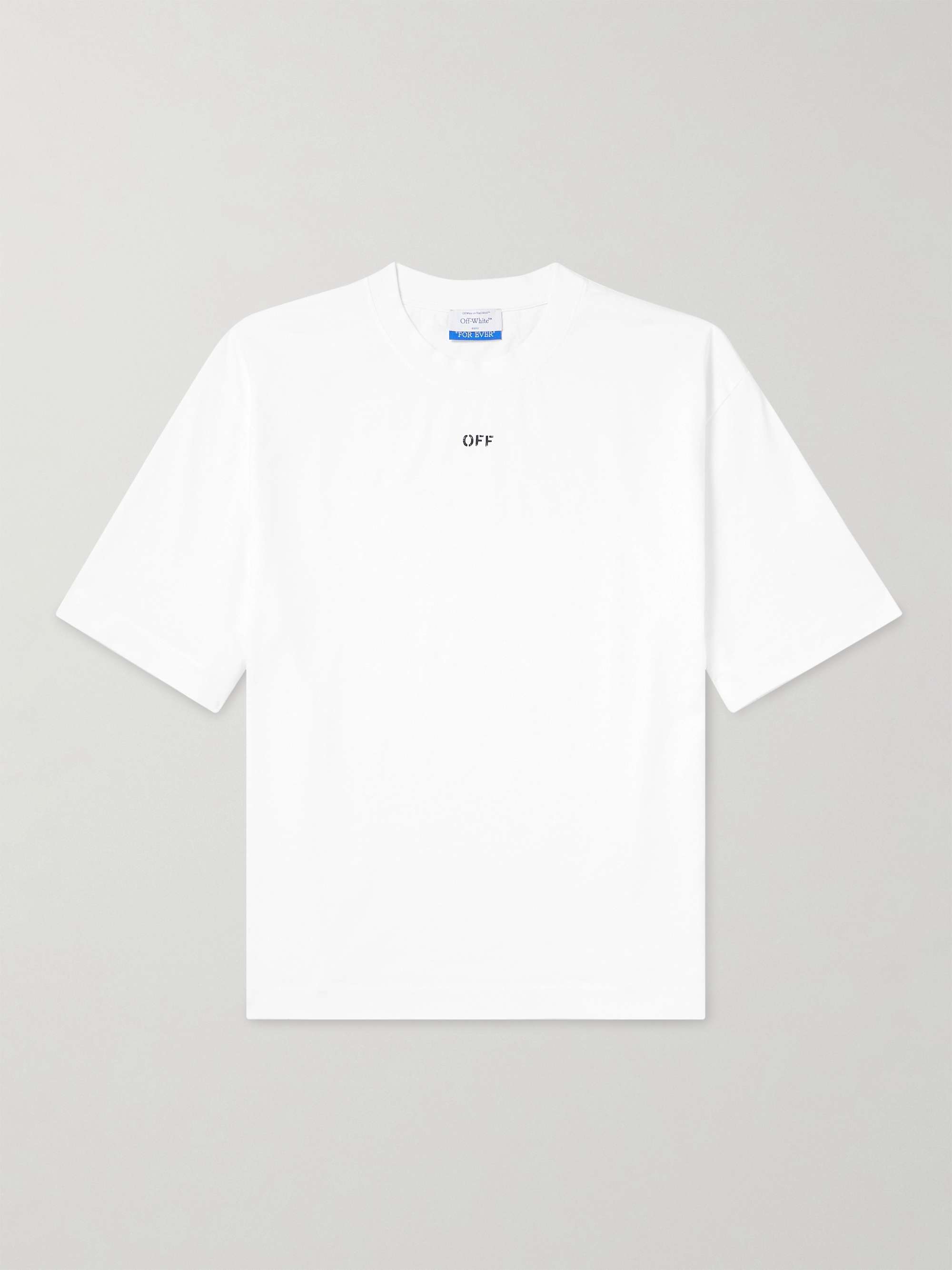 OFF-WHITE Logo-Print Cotton-Jersey T-Shirt for Men | MR PORTER