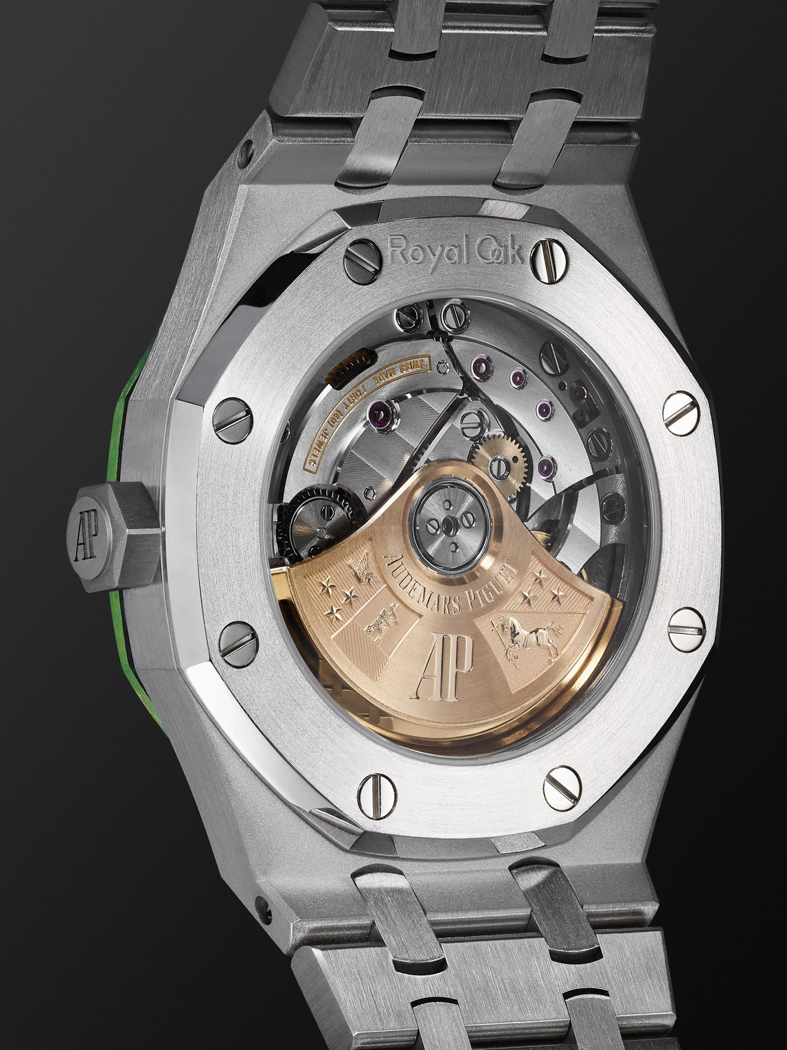 Shop Mad Audemars Piguet Royal Oak Automatic 37mm Stainless Steel Watch, Ref. No. -mrp-ro001 In Green