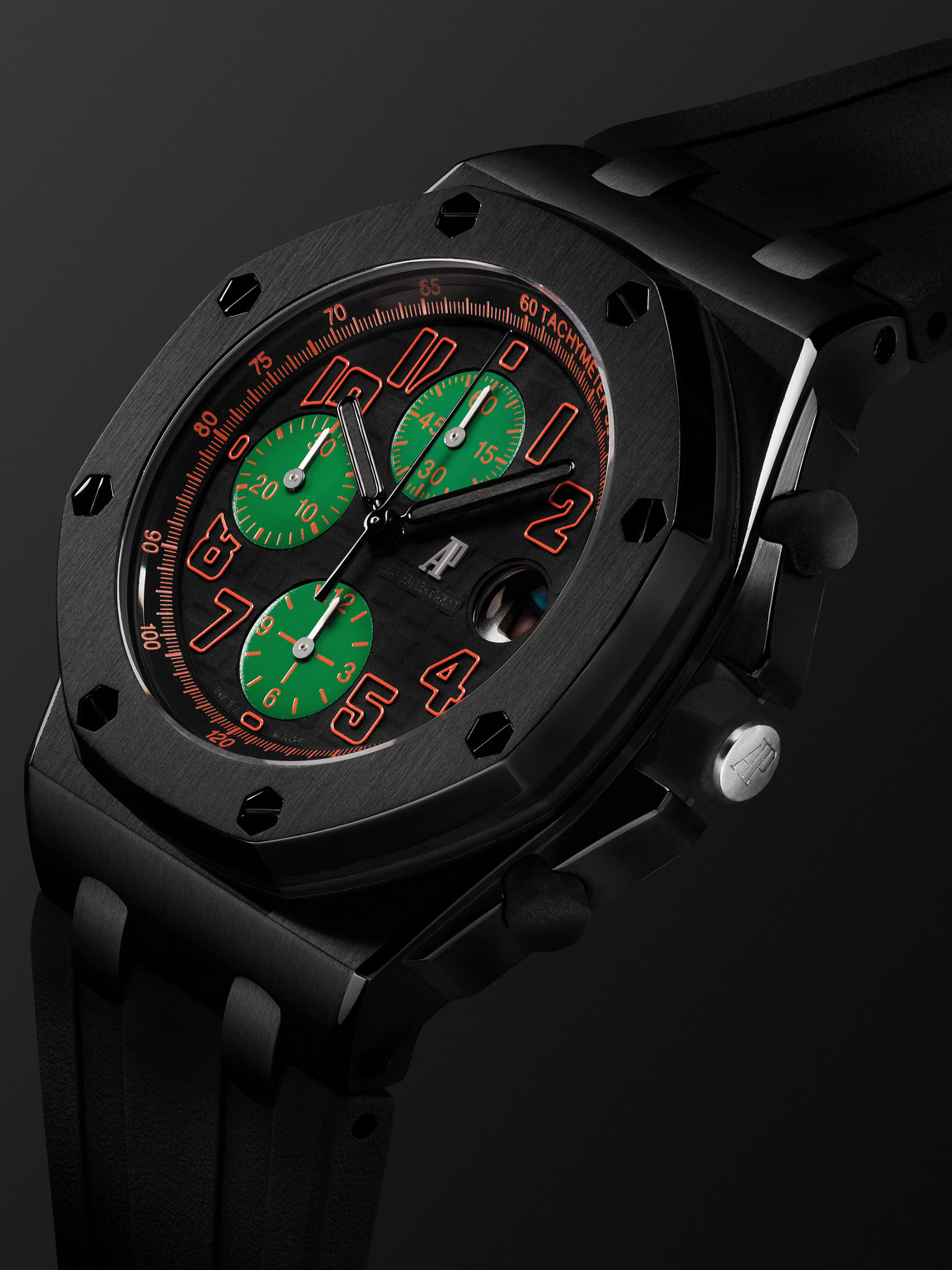  Mad - Audemars Piguet Royal Oak Offshore Automatic Chronograph 42mm Stainless Steel And Rubber Watch, Ref. No. Mad-mrp-of002 - Men - Black 