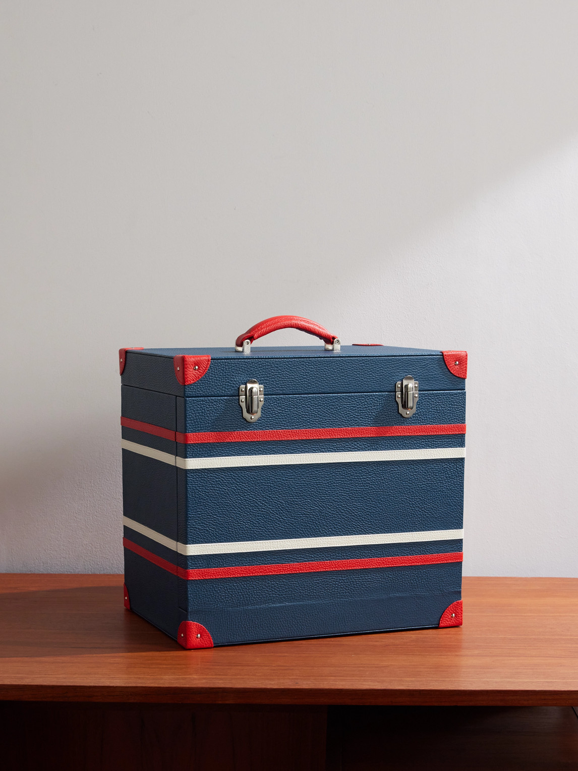 Greenwich Striped Leather Watch Trunk