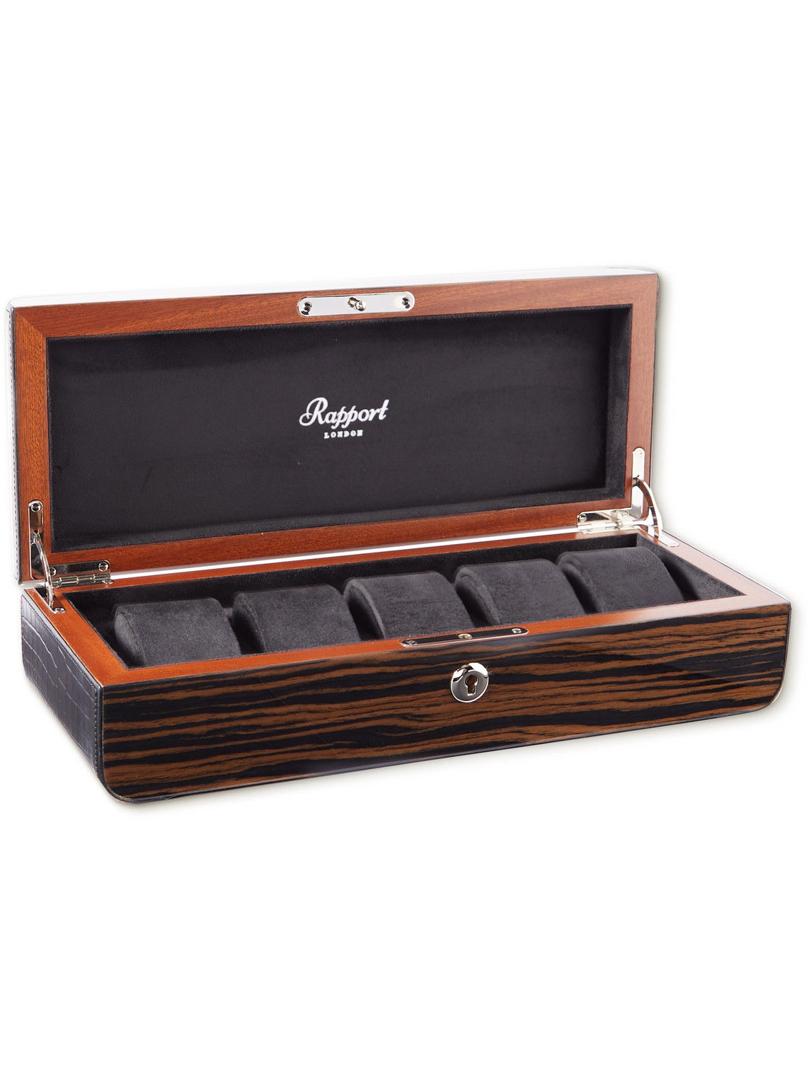 Rapport London Mayfair Wood 5-piece Watch Box In Brown