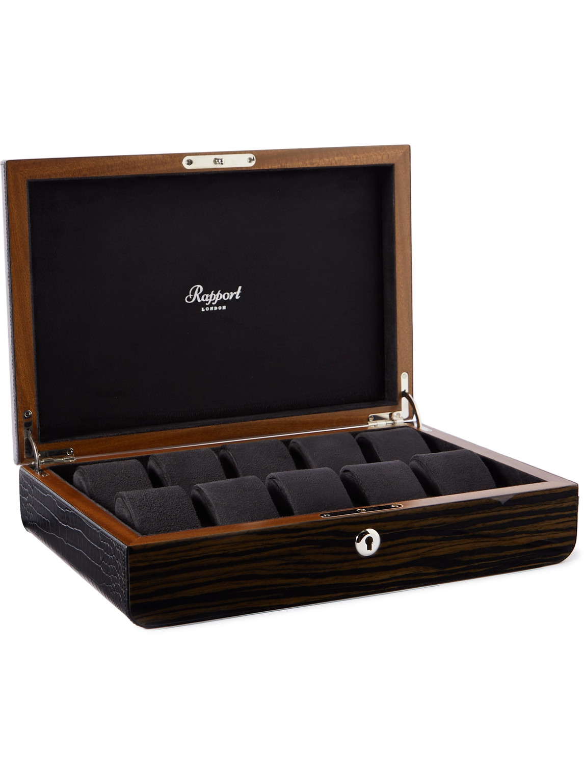 Rapport London Mayfair Wood 10-piece Watch Box In Brown