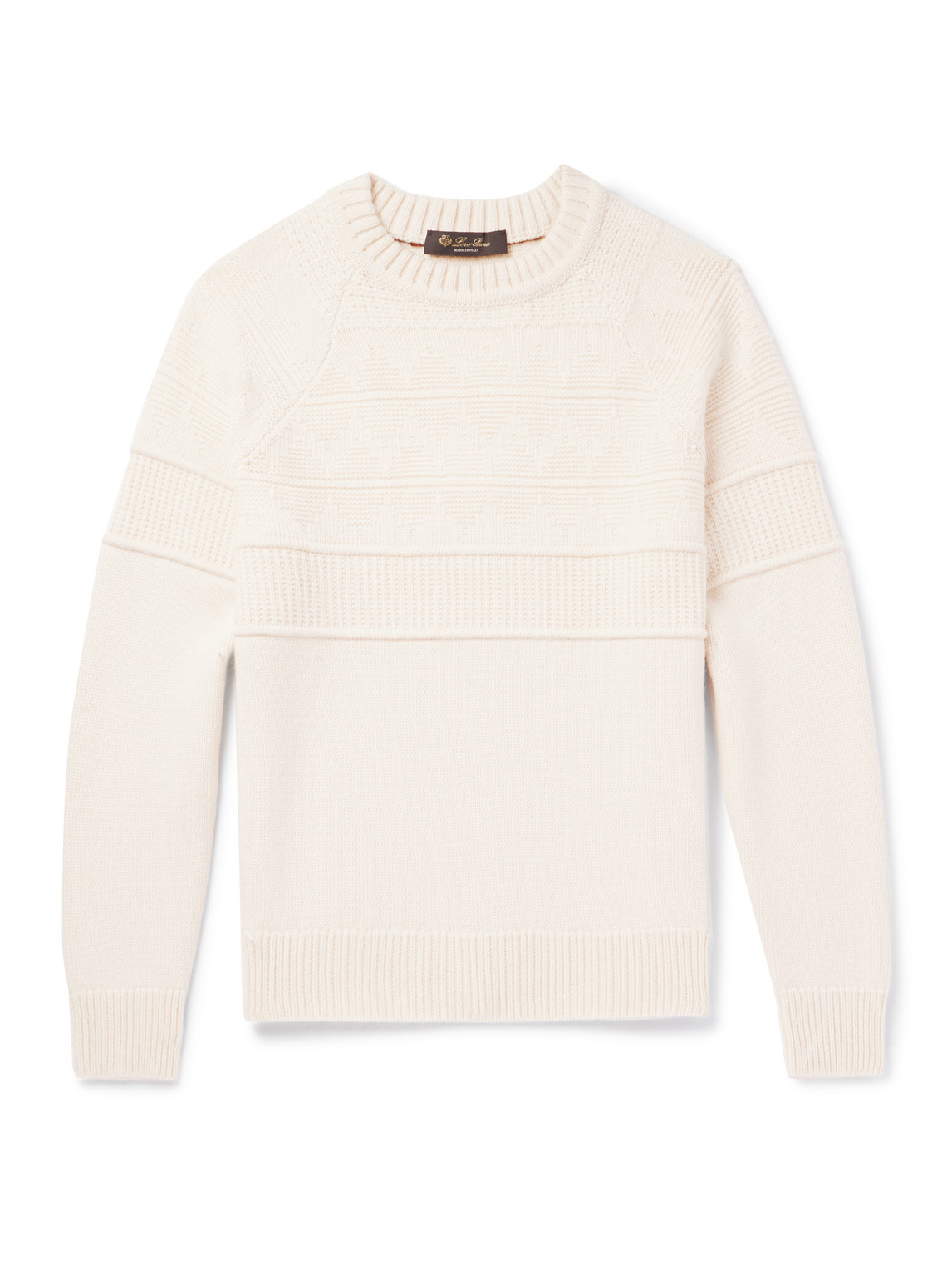 Loro Piana Knitted Cashmere Jumper In Neutrals