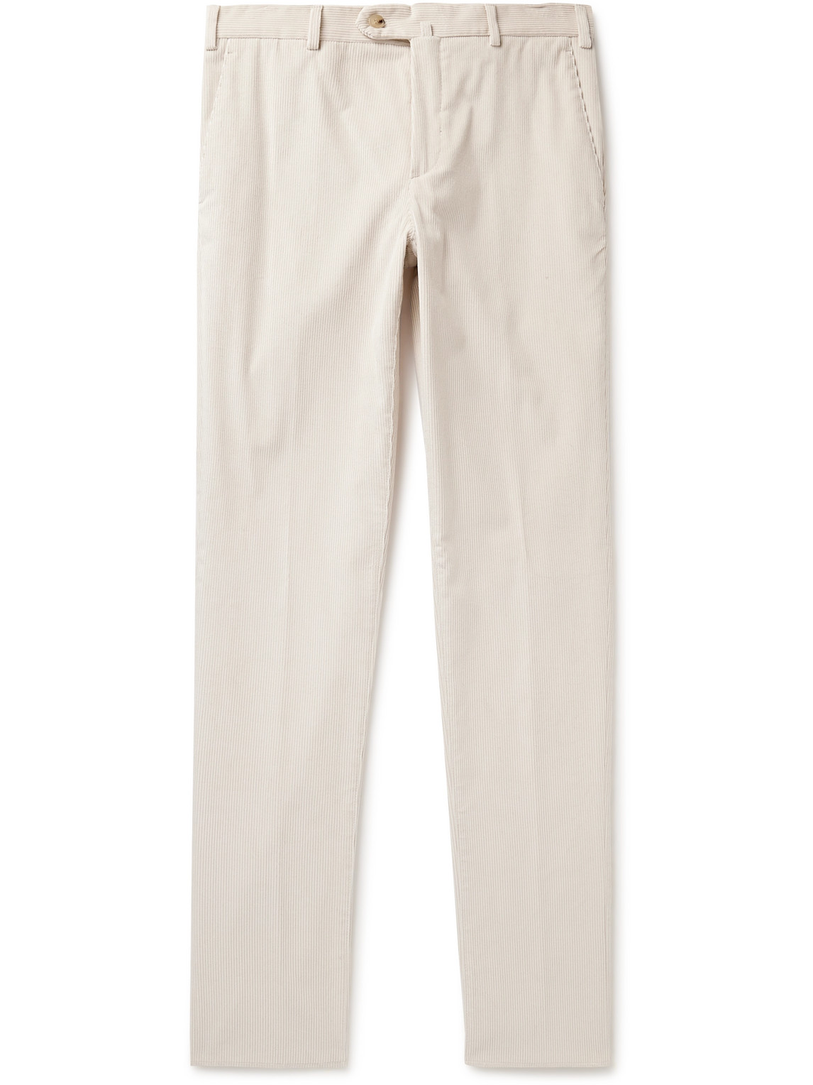 Loro Piana Straight-leg Cotton-corduroy Trousers In Neutrals
