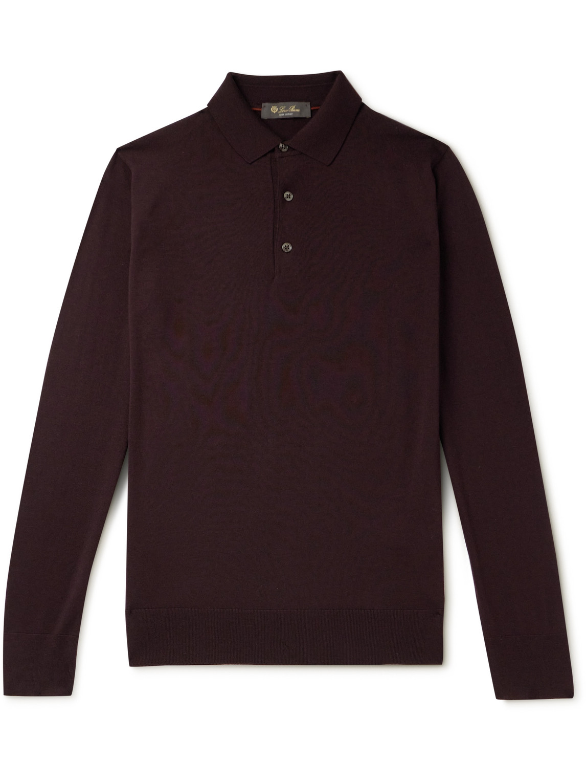 Loro Piana Slim-fit Wish Virgin Wool Polo Shirt In Burgundy