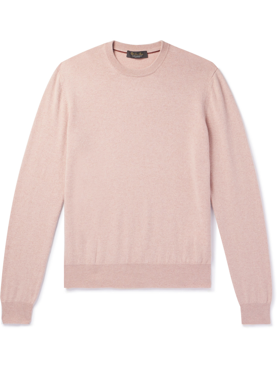 Loro Piana Slim-fit Baby Cashmere Sweater In Pink