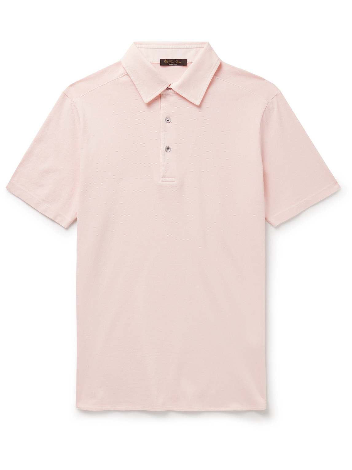 Loro Piana Cotton Piqué Polo Shirt In Pink