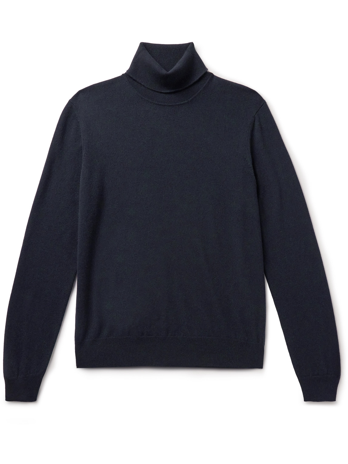 Loro Piana Slim-fit Baby Cashmere Rollneck Sweater In Blue