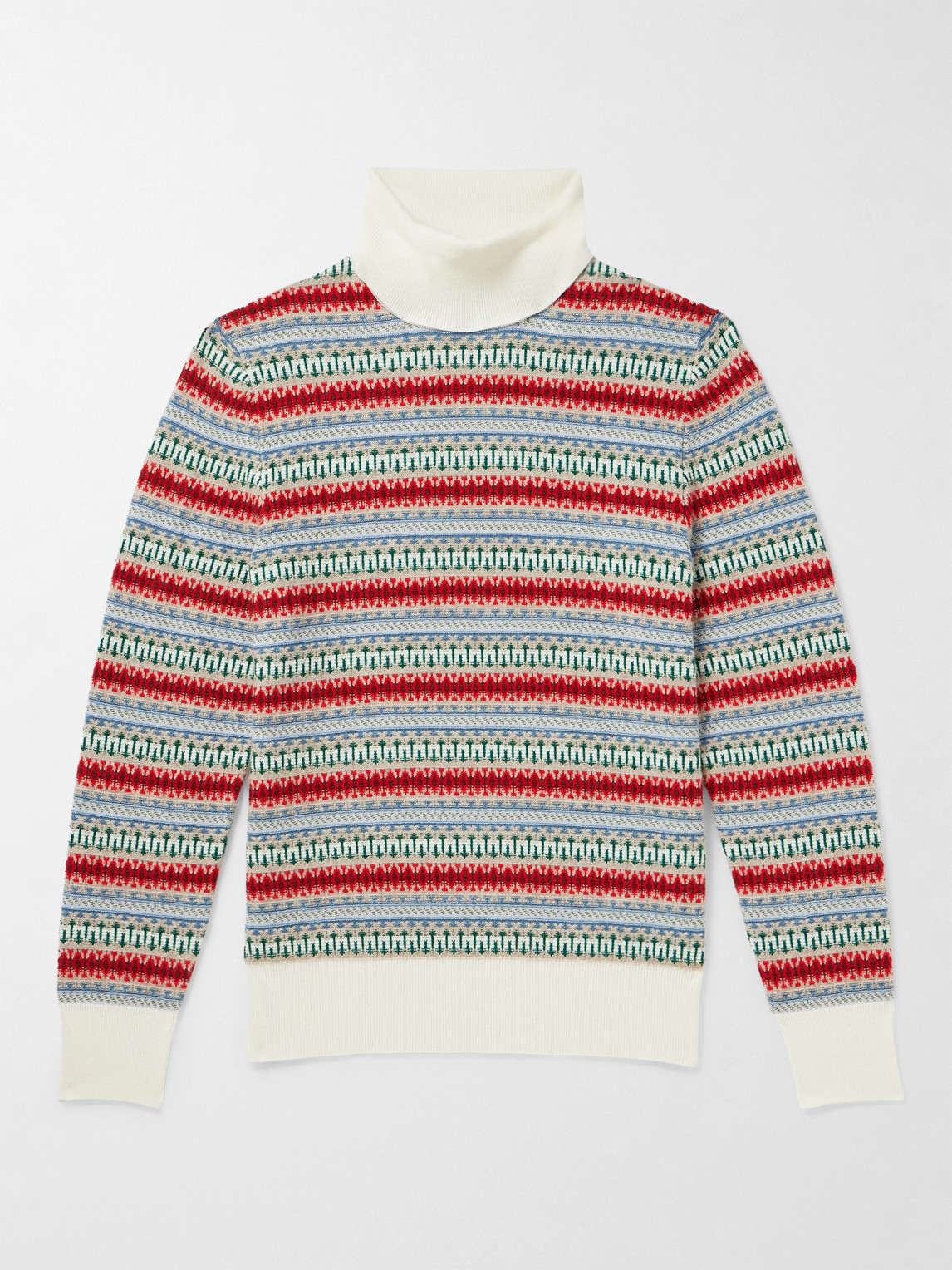 Loro Piana Fair Isle Cashmere Rollneck Sweater - Men