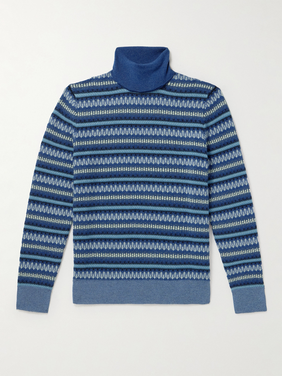 Loro Piana Fair Isle Cashmere Rollneck Sweater - Men