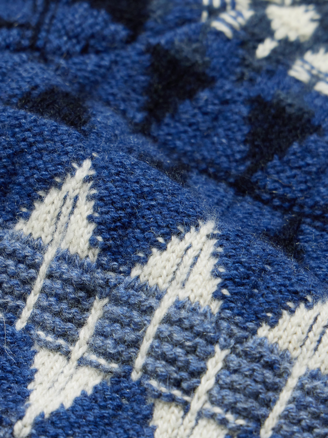 Shop Loro Piana Fair Isle Cashmere Sweater In Blue