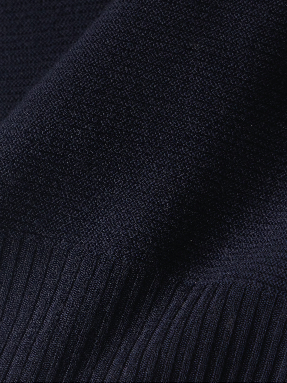  Loro Piana - Lupetto Slim-fit Ribbed Wish® Virgin Wool-blend Rollneck Ski Base Layer - Men - Blue - It 52 
