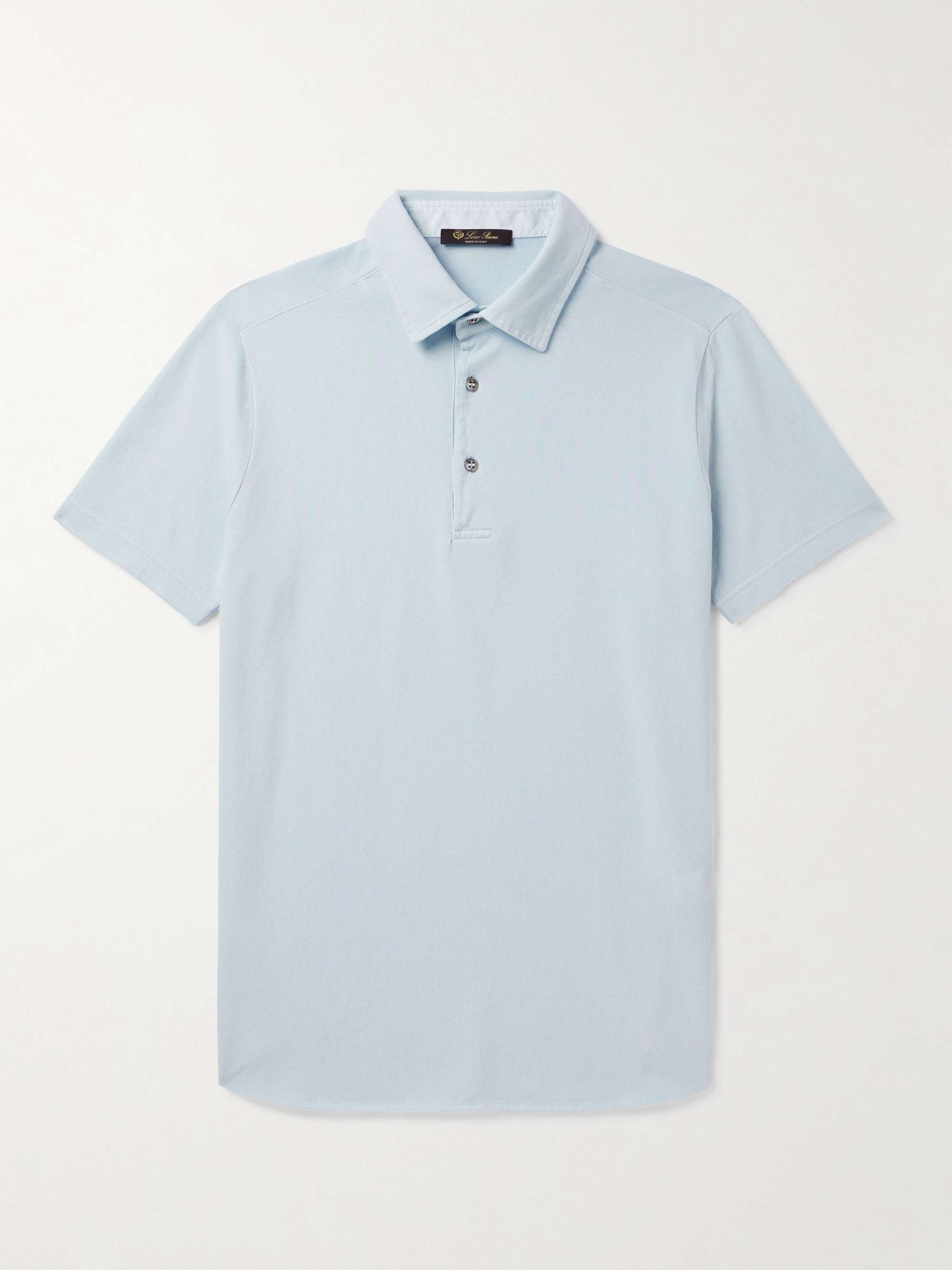 LORO PIANA Cotton-Piqué Polo Shirt for Men | MR PORTER