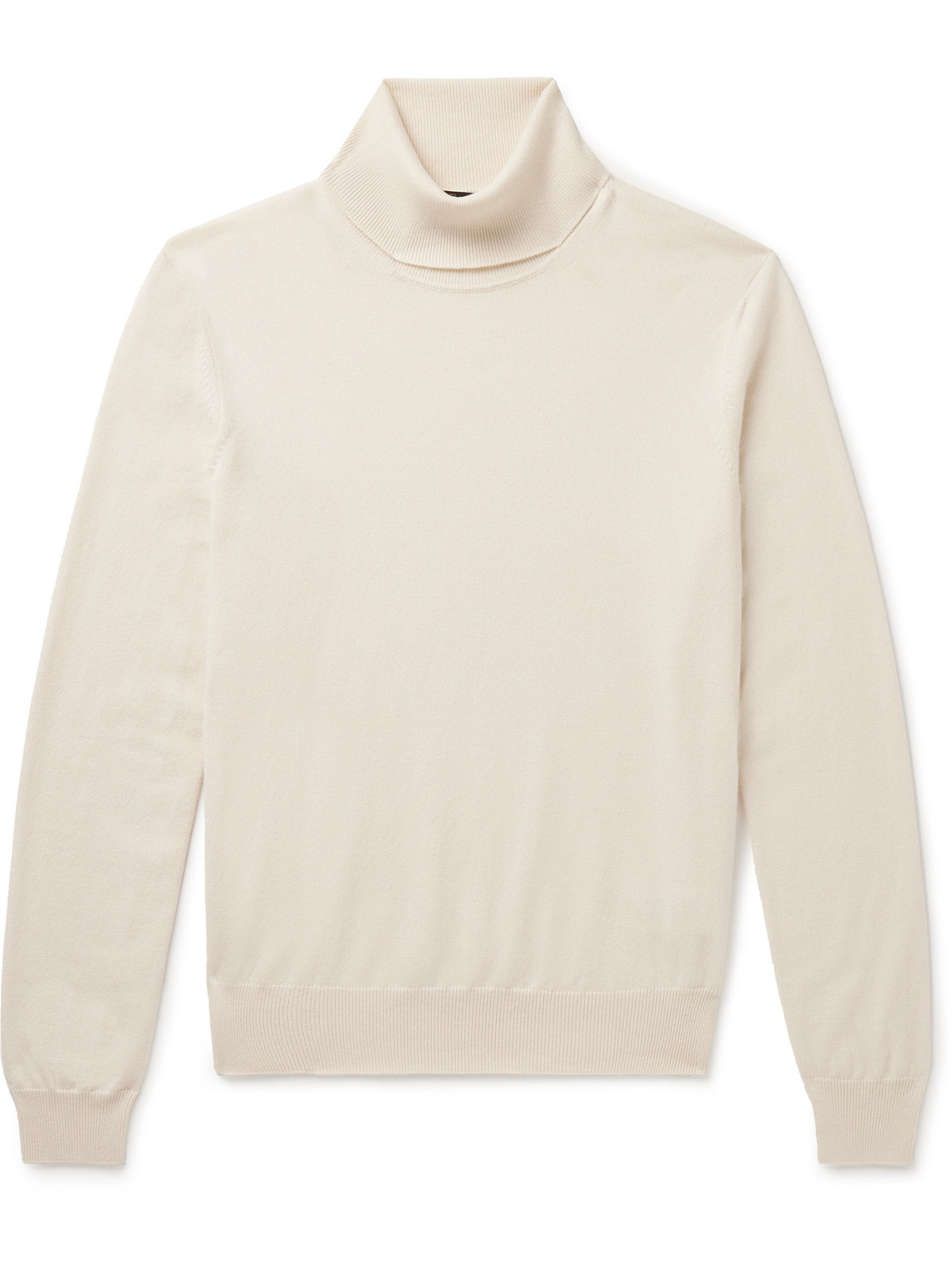 Loro Piana Slim-fit Baby Cashmere Rollneck Sweater In Neutrals